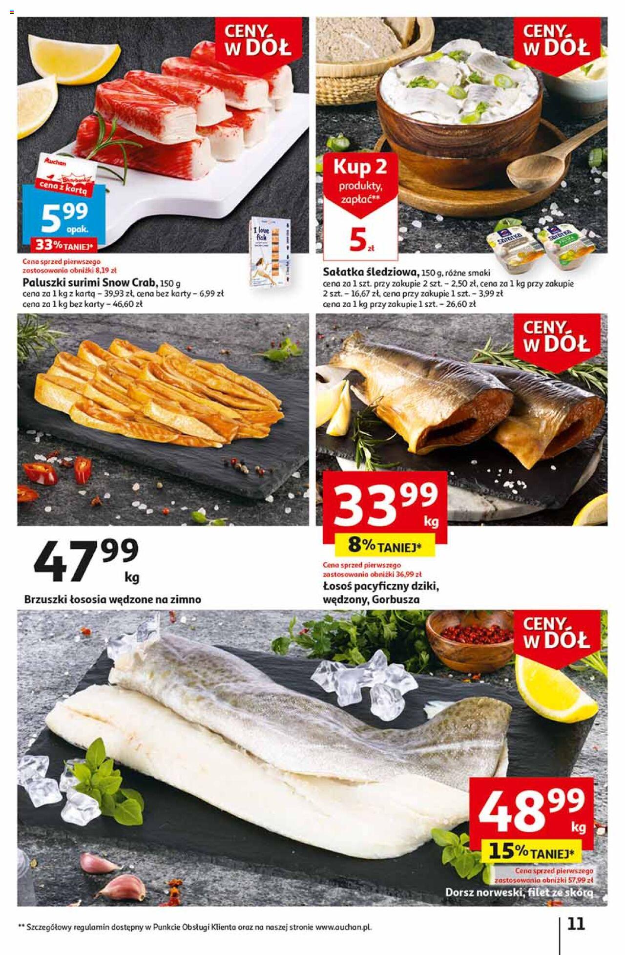 Auchan Ceny w dół Część 2 Hipermarket Gazetka ważna od 11.01.2024 do 17.01.2024 strona 11