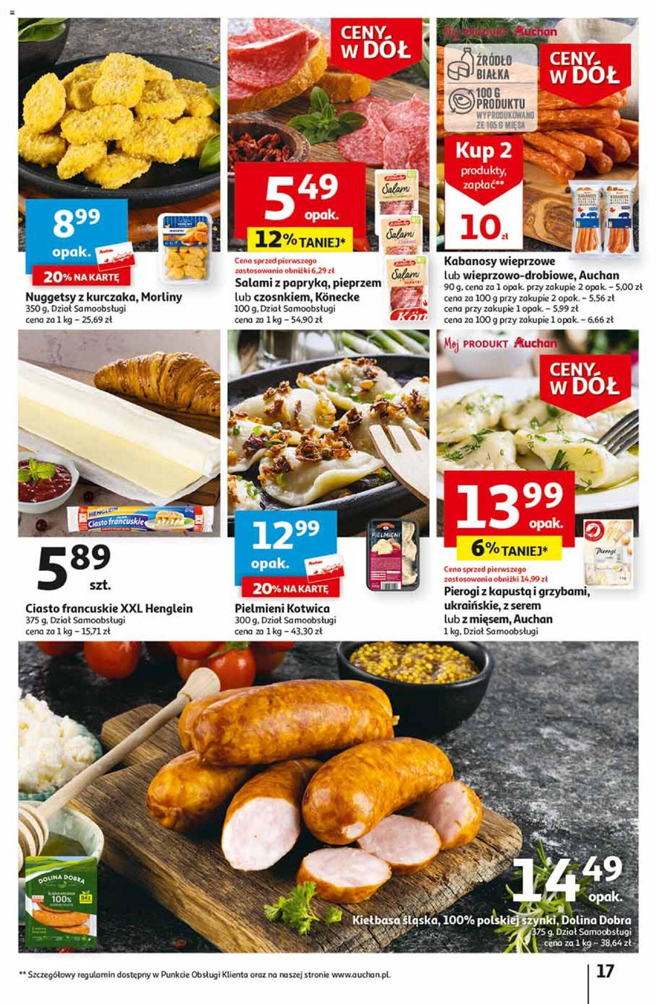 Auchan Ceny w dół Część 2 Hipermarket Gazetka ważna od 11.01.2024 do 17.01.2024 strona 17