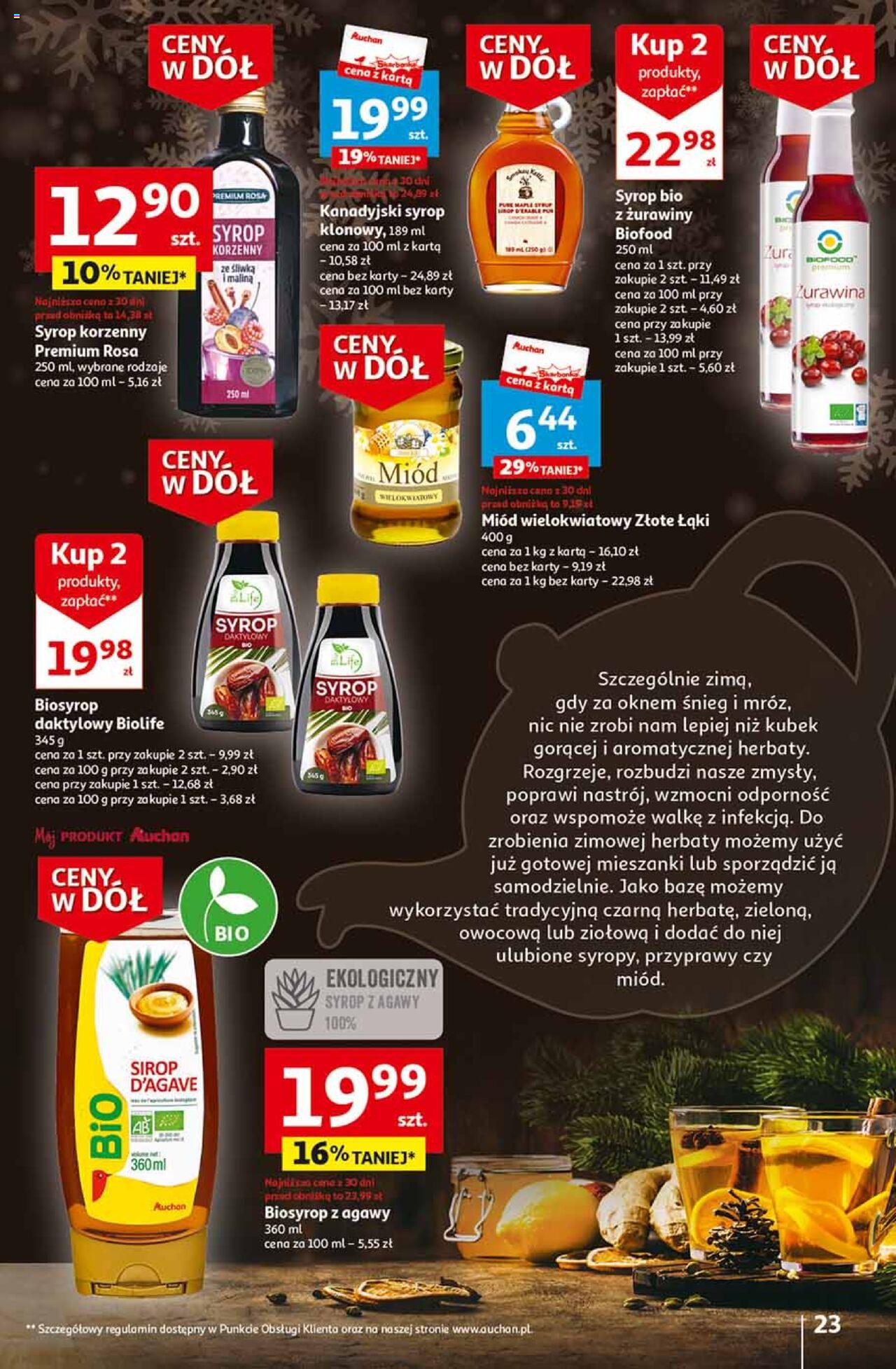 Auchan Ceny w dół Część 2 Hipermarket Gazetka ważna od 11.01.2024 do 17.01.2024 strona 23