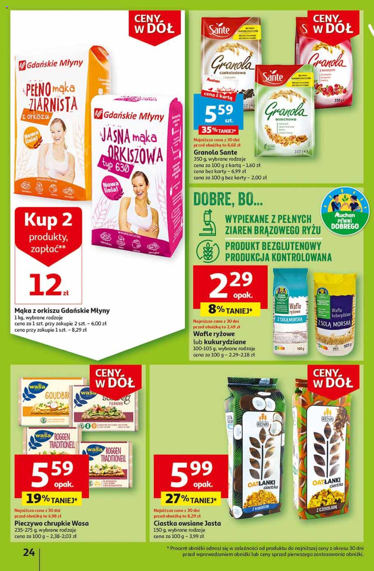 Auchan Ceny w dół Część 2 Hipermarket Gazetka ważna od 11.01.2024 do 17.01.2024 strona 24