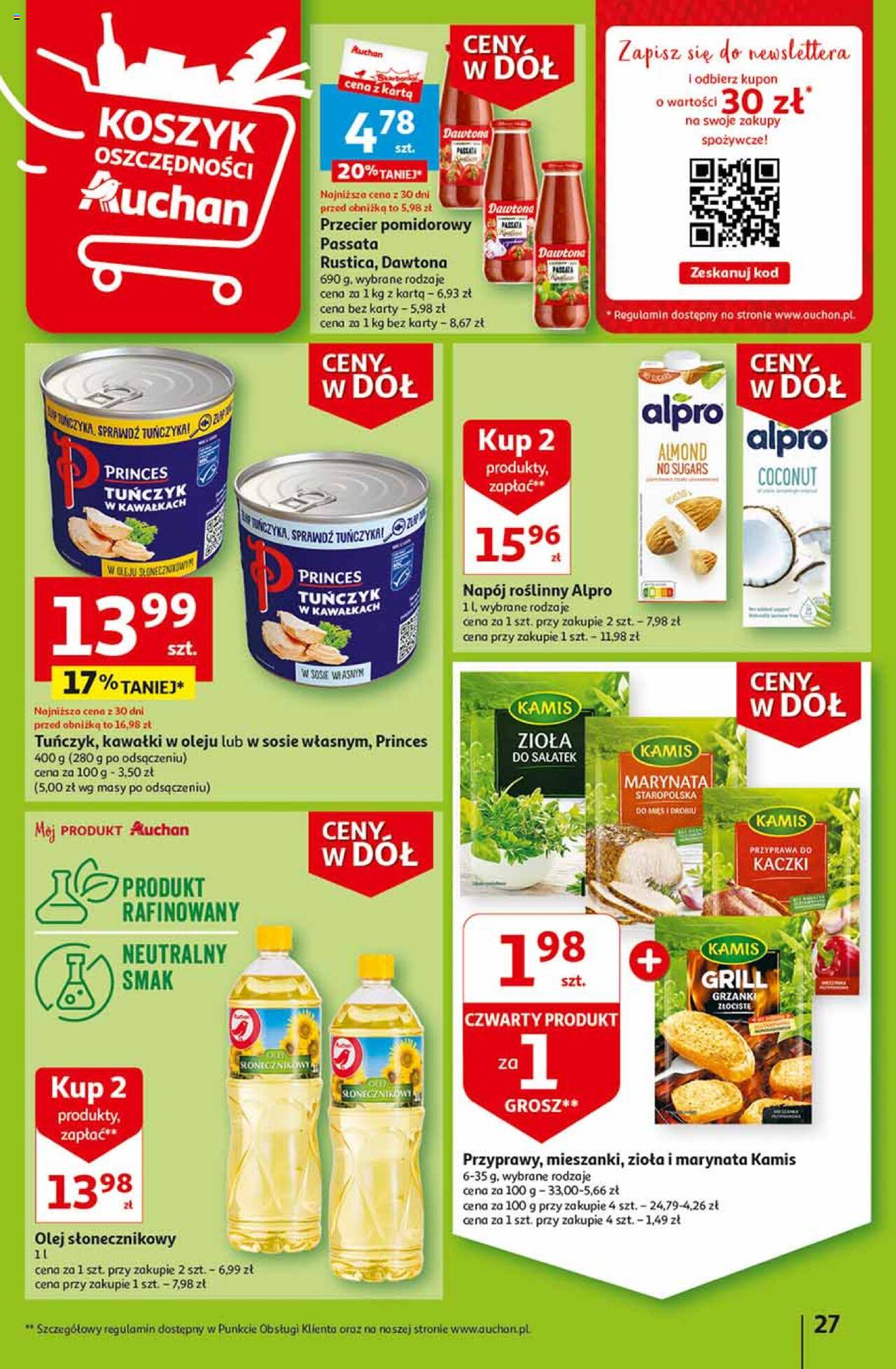 Auchan Ceny w dół Część 2 Hipermarket Gazetka ważna od 11.01.2024 do 17.01.2024 strona 27