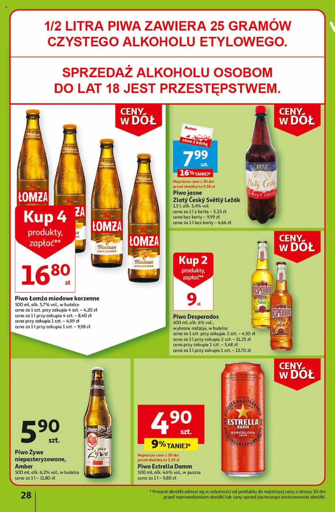 Auchan Ceny w dół Część 2 Hipermarket Gazetka ważna od 11.01.2024 do 17.01.2024 strona 28