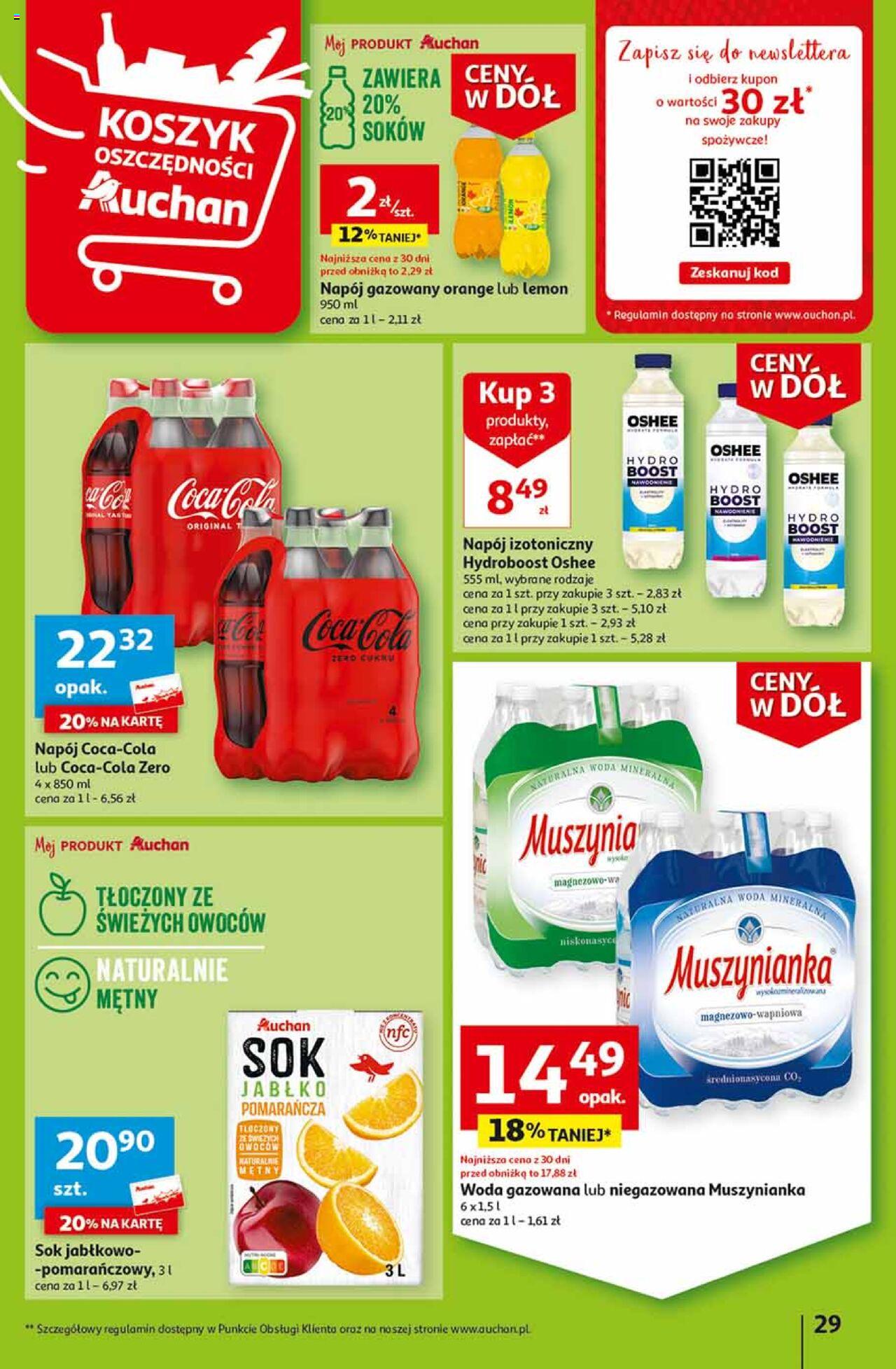 Auchan Ceny w dół Część 2 Hipermarket Gazetka ważna od 11.01.2024 do 17.01.2024 strona 29