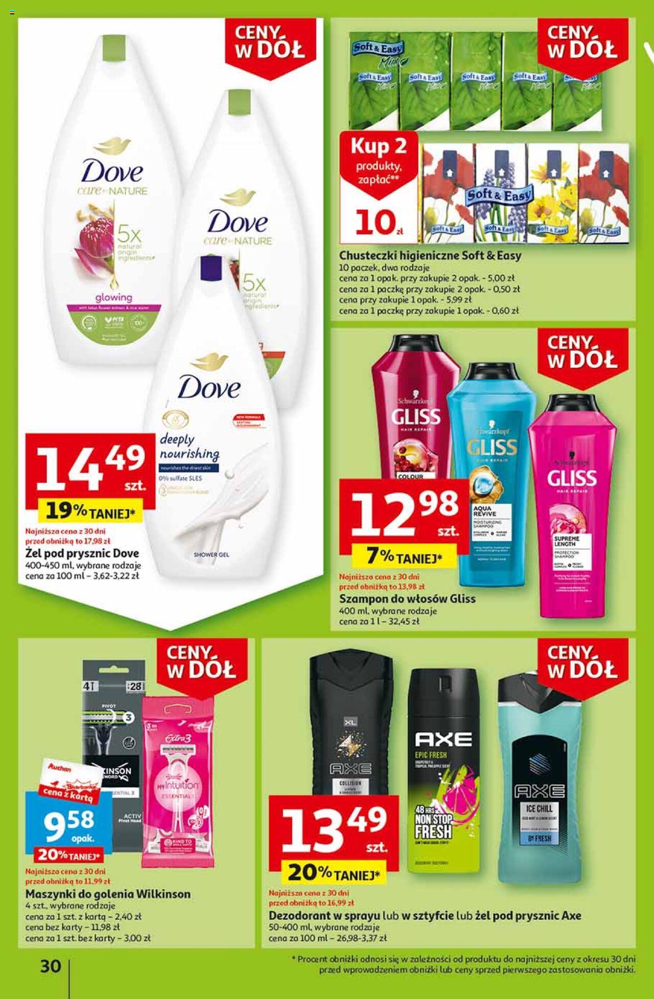 Auchan Ceny w dół Część 2 Hipermarket Gazetka ważna od 11.01.2024 do 17.01.2024 strona 30