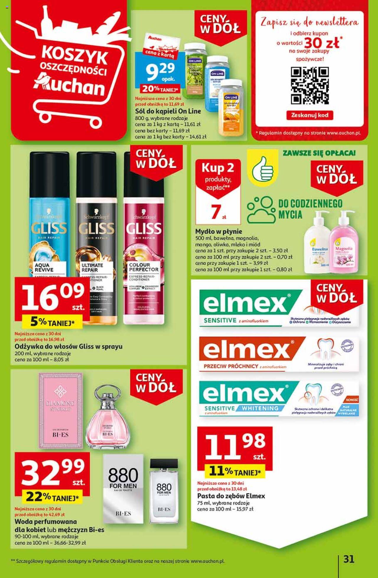 Auchan Ceny w dół Część 2 Hipermarket Gazetka ważna od 11.01.2024 do 17.01.2024 strona 31