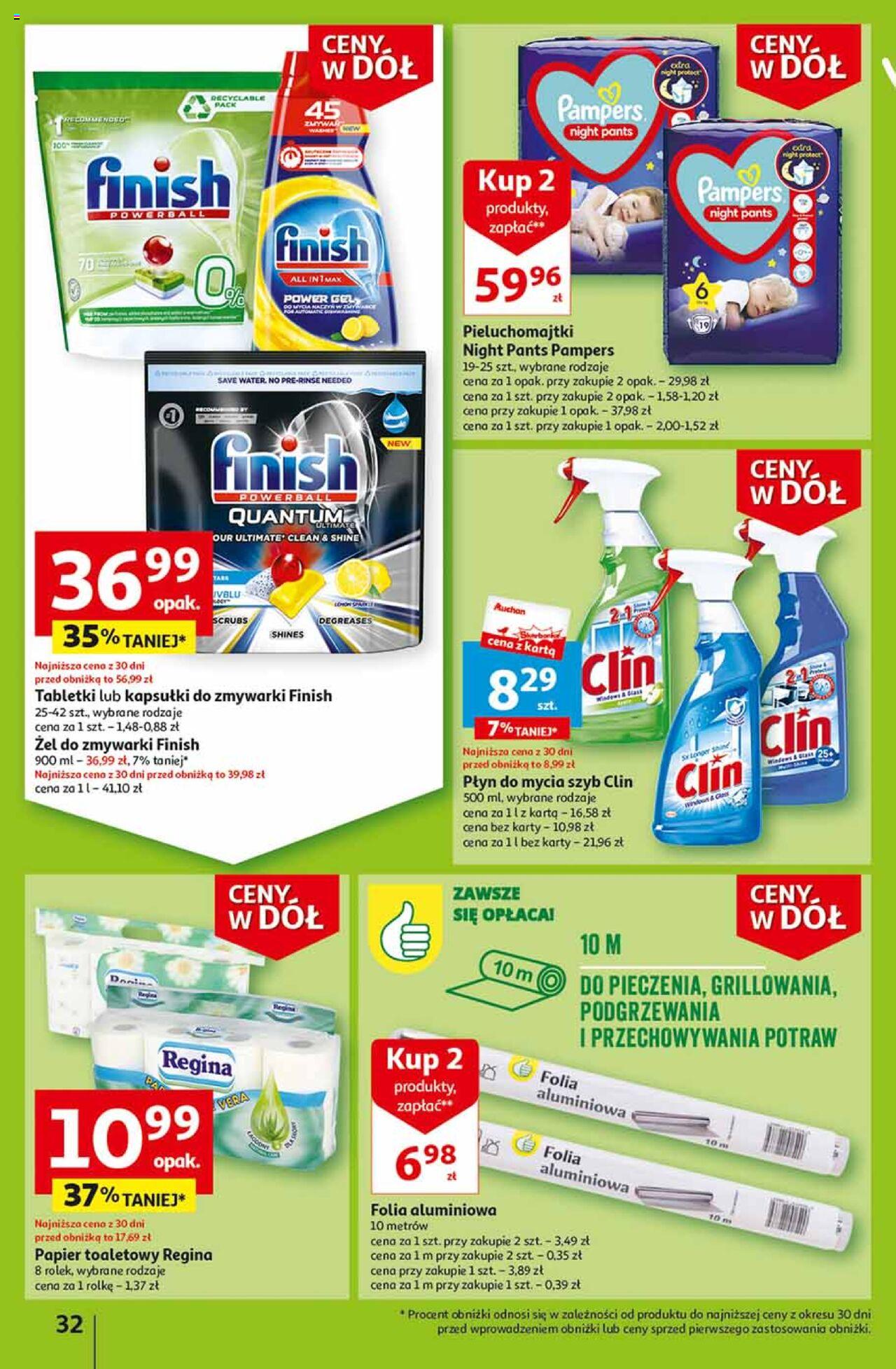 Auchan Ceny w dół Część 2 Hipermarket Gazetka ważna od 11.01.2024 do 17.01.2024 strona 32