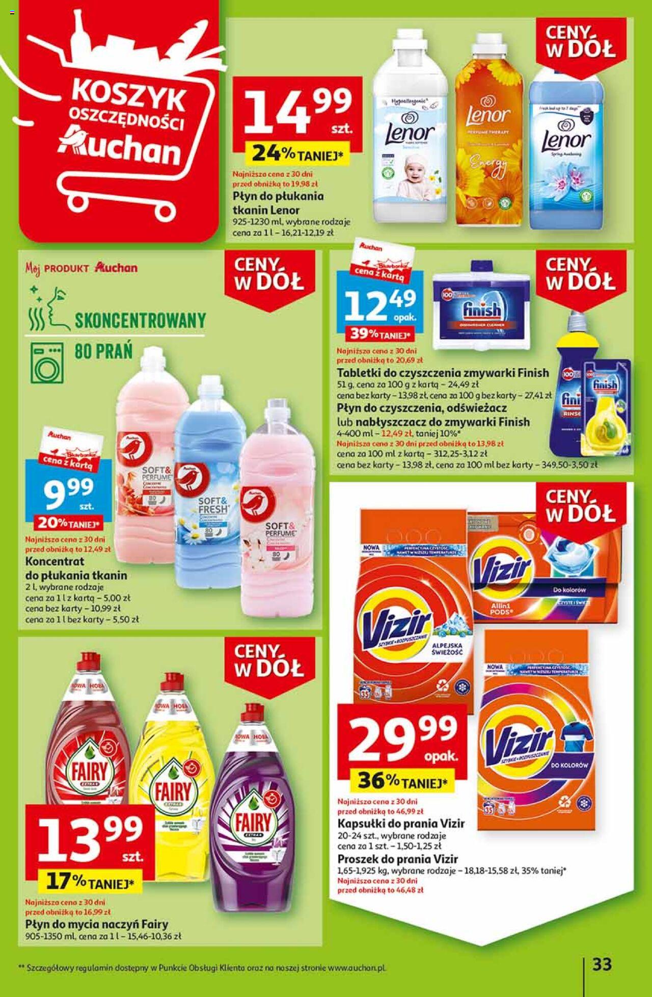 Auchan Ceny w dół Część 2 Hipermarket Gazetka ważna od 11.01.2024 do 17.01.2024 strona 33