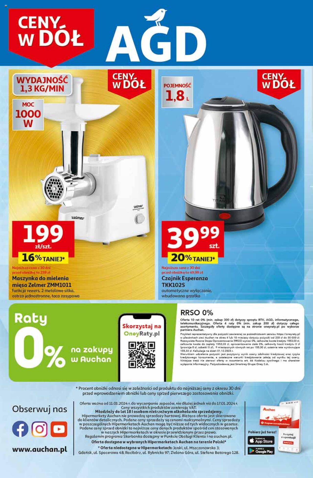 Auchan Ceny w dół Część 2 Hipermarket Gazetka ważna od 11.01.2024 do 17.01.2024 strona 41