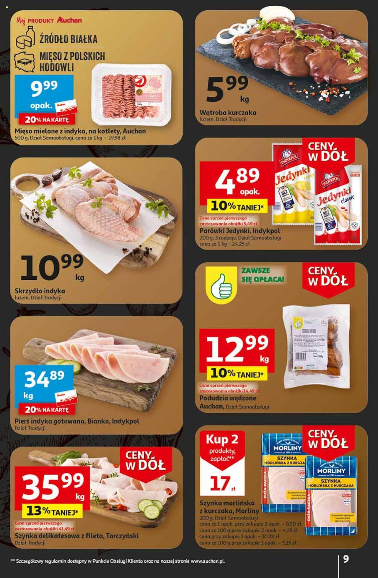 Auchan Ceny w dół Część 2 Hipermarket Gazetka ważna od 11.01.2024 do 17.01.2024 strona 9