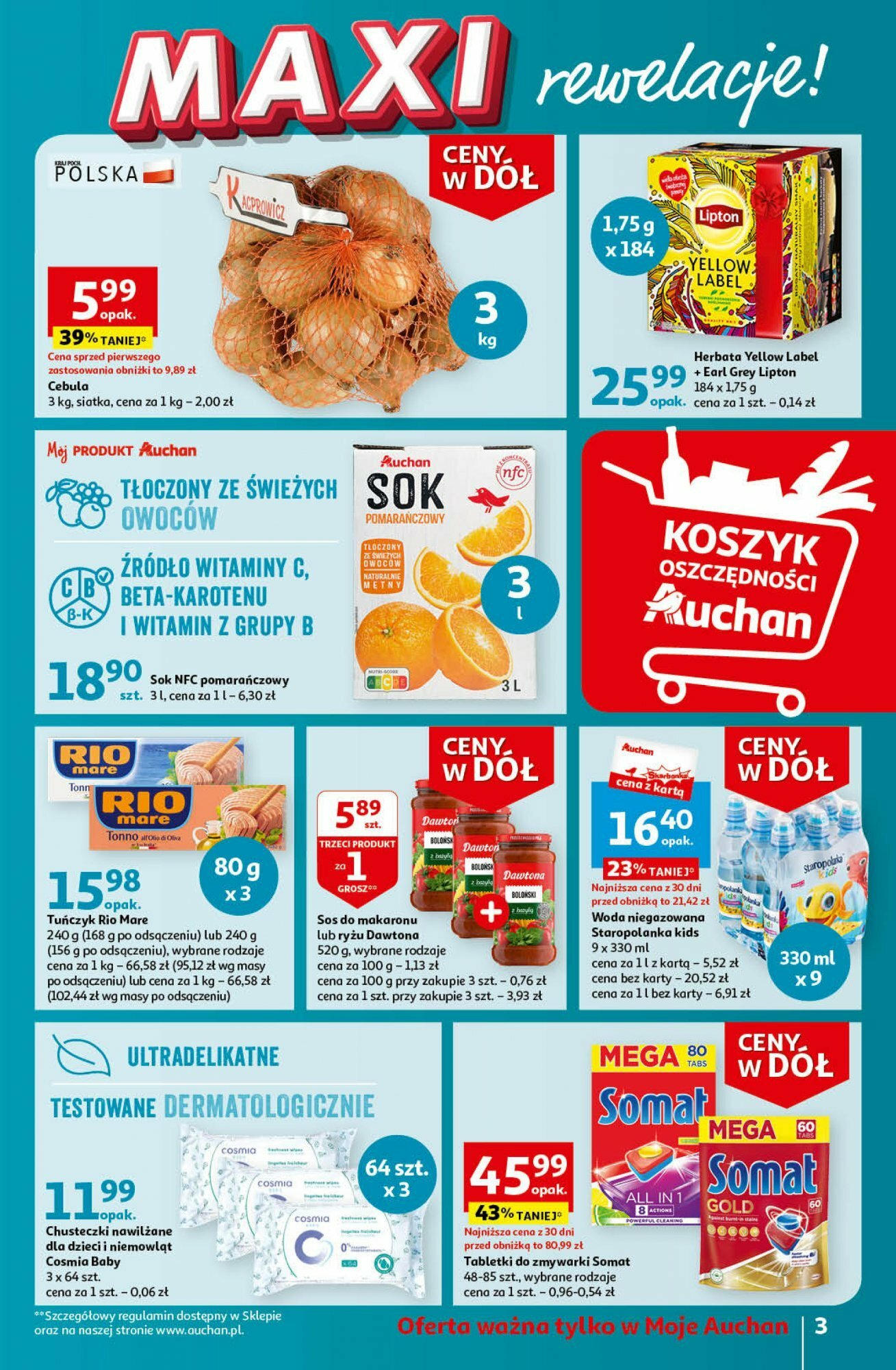 Auchan Ceny w dół Część 3 Gazetka ważna od 18.01.2024 do 24.01.2024 strona 3