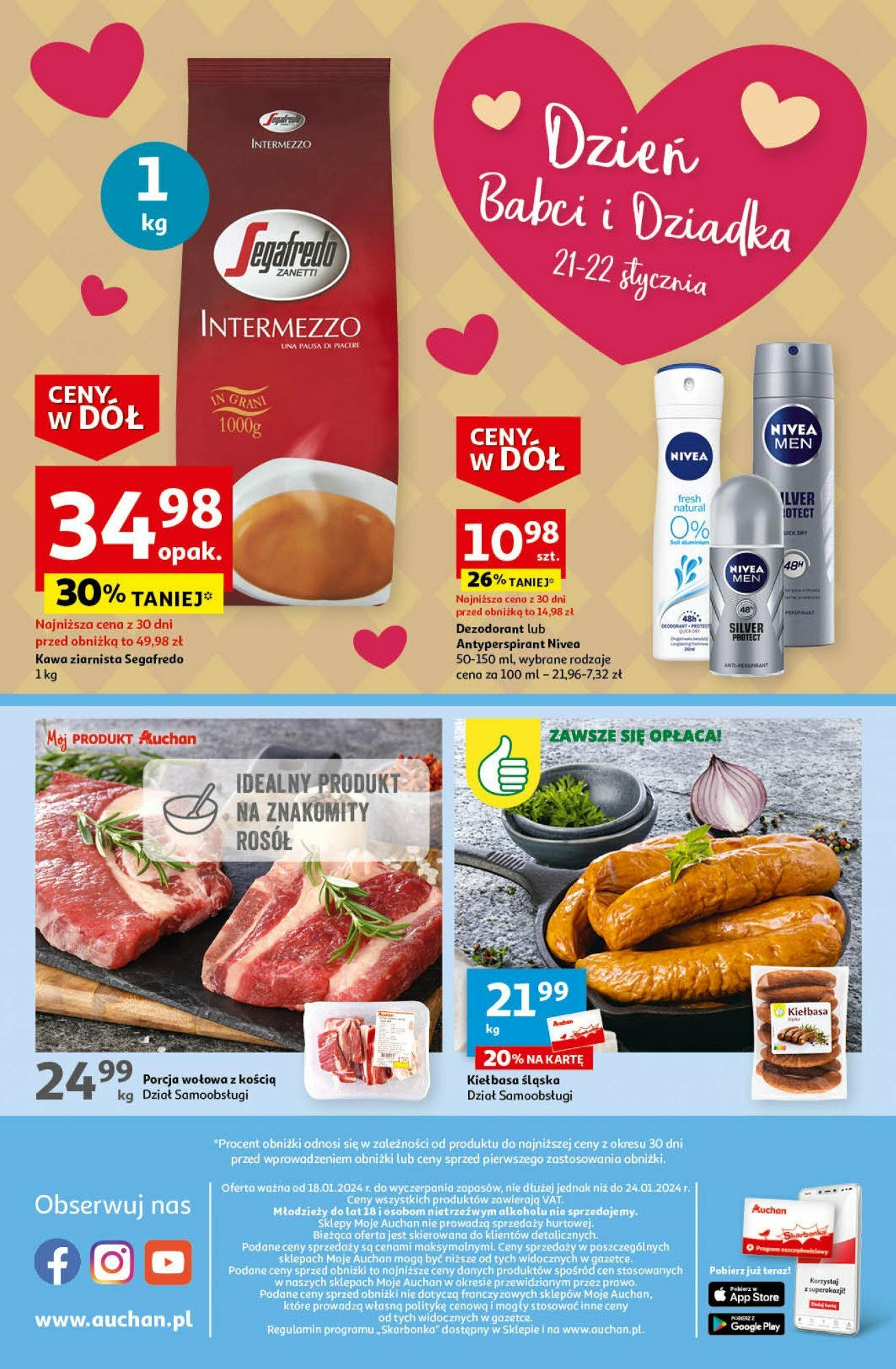 Auchan Ceny w dół Część 3 Gazetka ważna od 18.01.2024 do 24.01.2024 strona 4