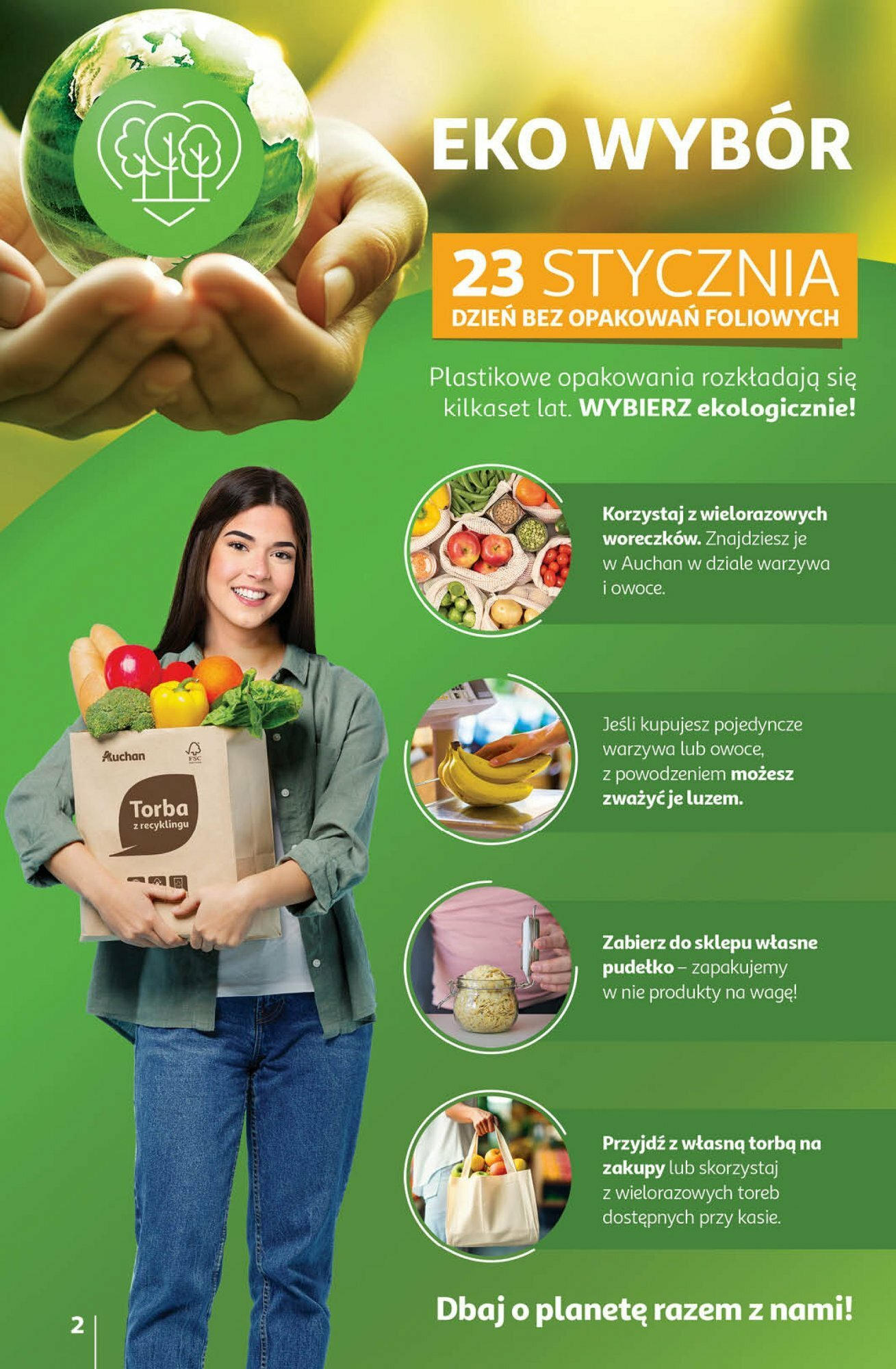 Auchan Ceny w dół Część 3 Hipermarket Gazetka ważna od 18.01.2024 do 24.01.2024 strona 2