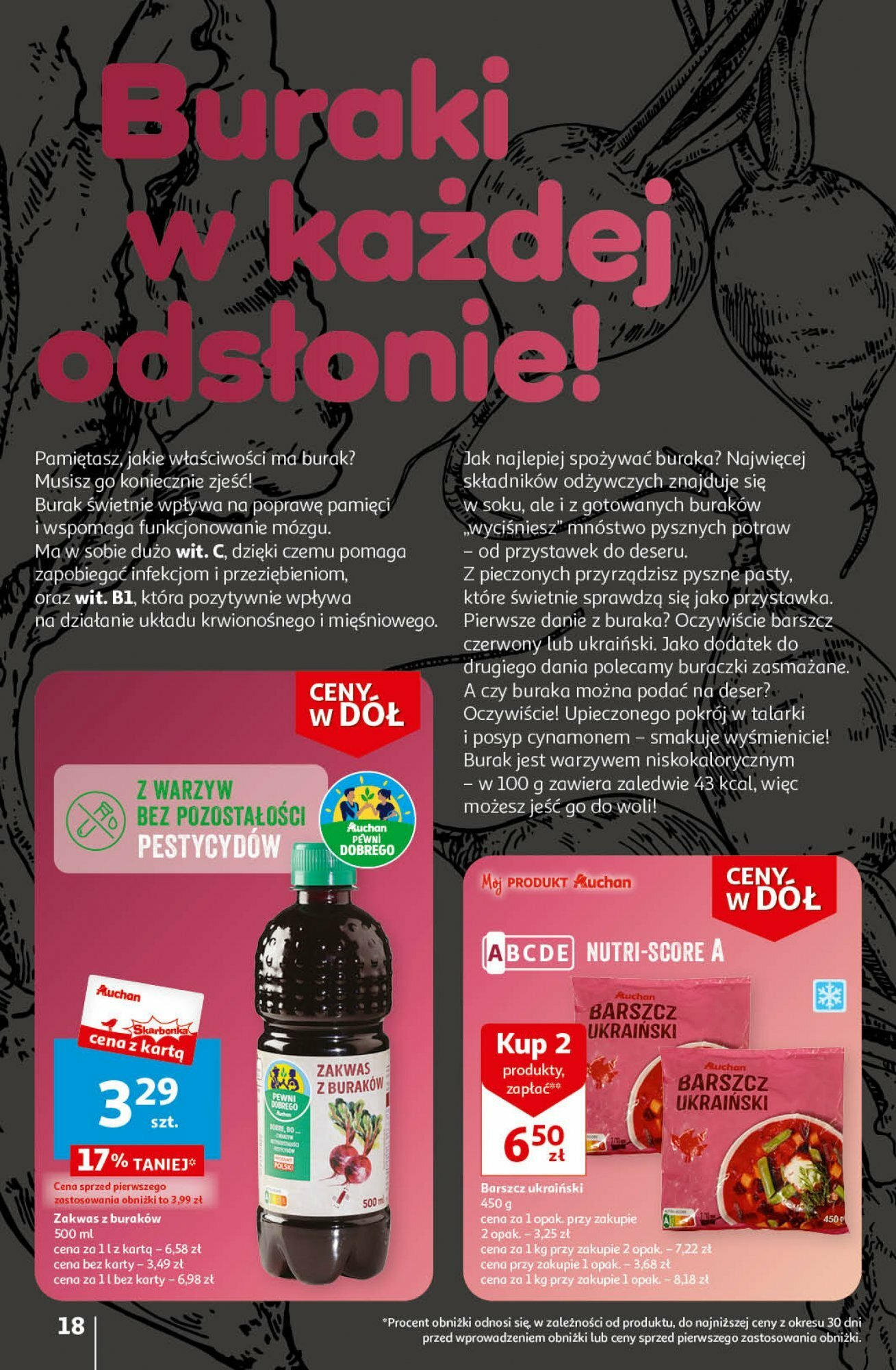 Auchan Ceny w dół Część 3 Hipermarket Gazetka ważna od 18.01.2024 do 24.01.2024 strona 18