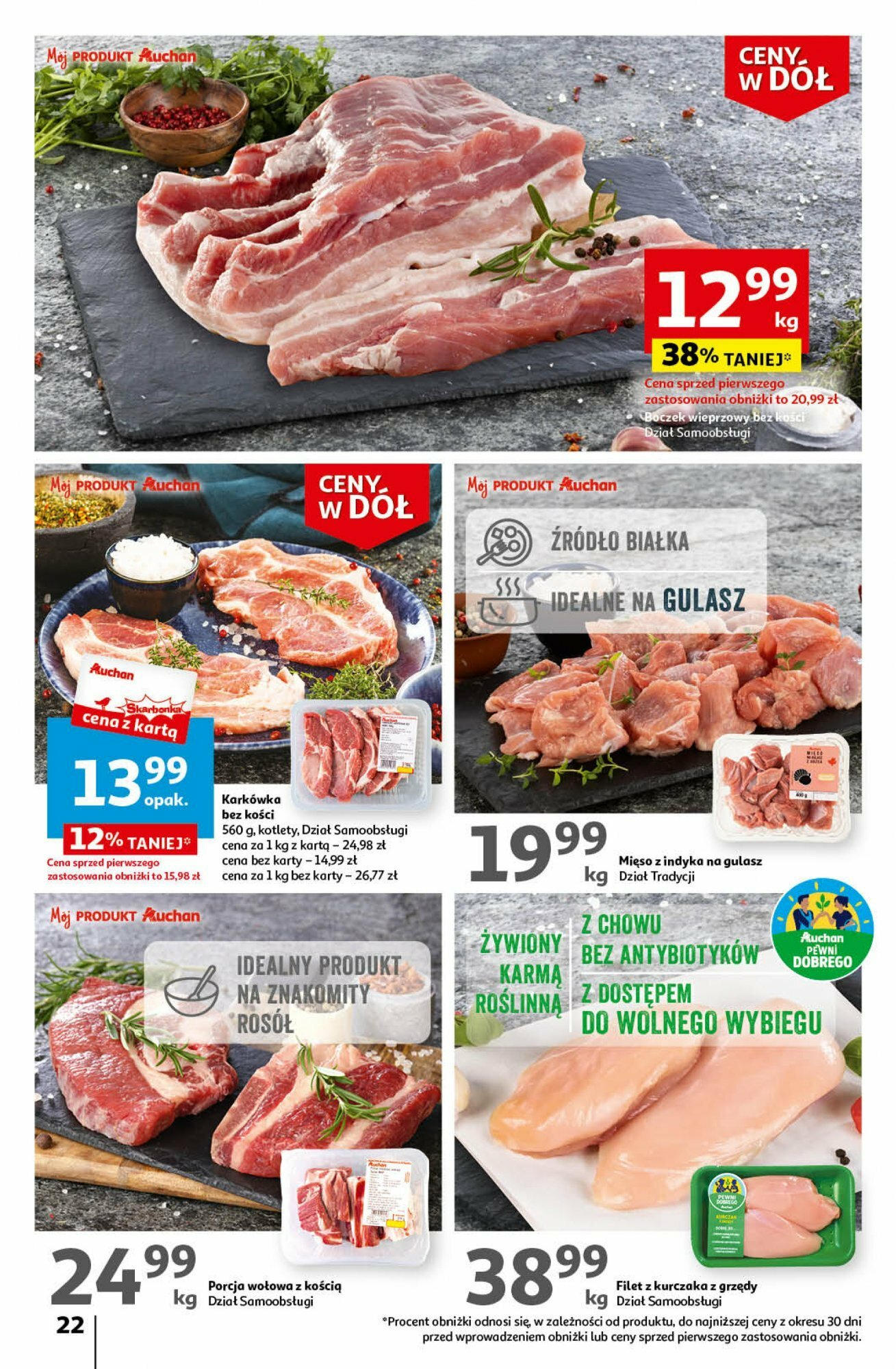 Auchan Ceny w dół Część 3 Hipermarket Gazetka ważna od 18.01.2024 do 24.01.2024 strona 22