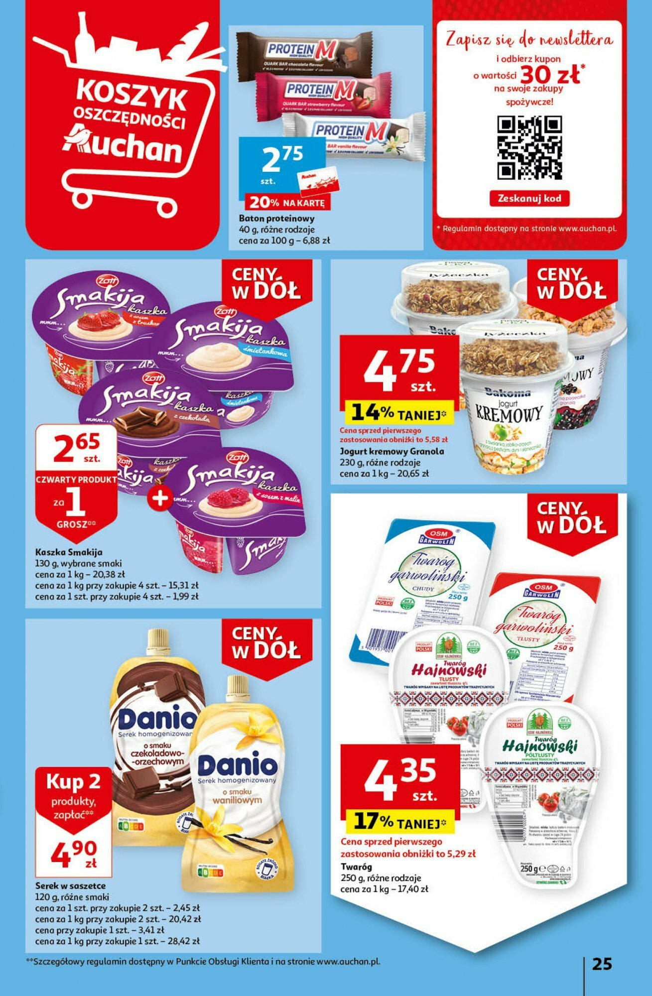Auchan Ceny w dół Część 3 Hipermarket Gazetka ważna od 18.01.2024 do 24.01.2024 strona 25