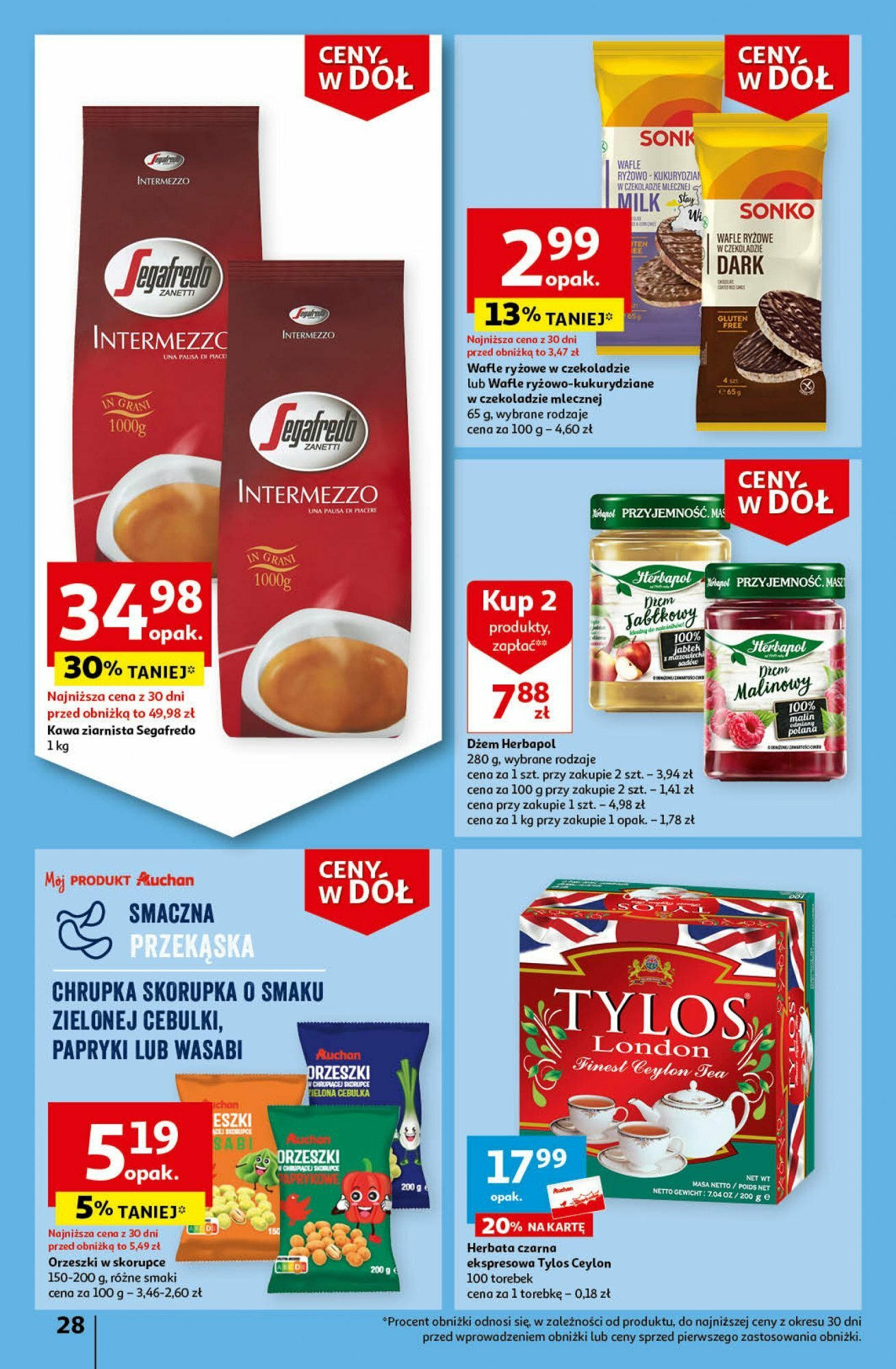 Auchan Ceny w dół Część 3 Hipermarket Gazetka ważna od 18.01.2024 do 24.01.2024 strona 28