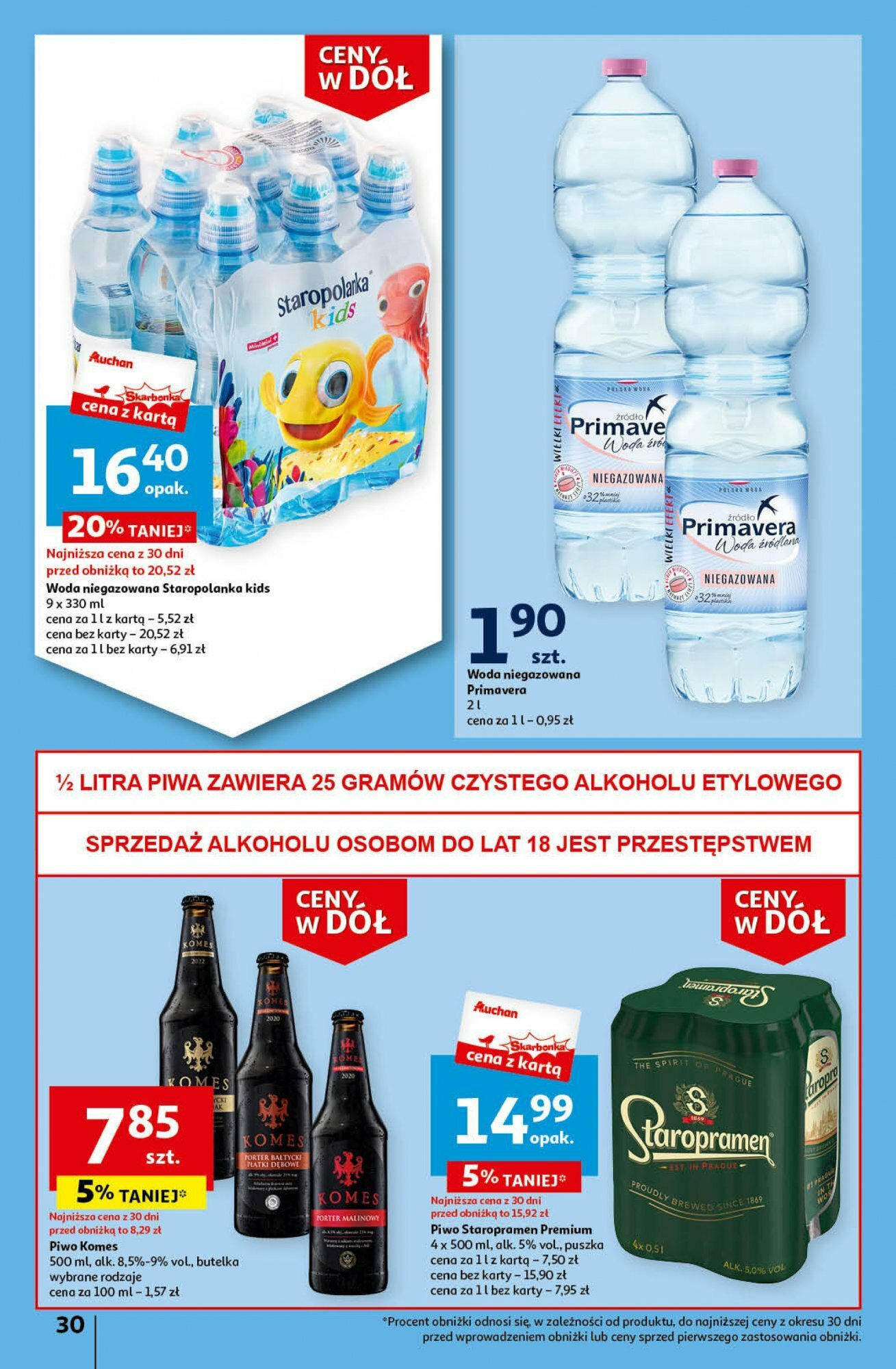 Auchan Ceny w dół Część 3 Hipermarket Gazetka ważna od 18.01.2024 do 24.01.2024 strona 30