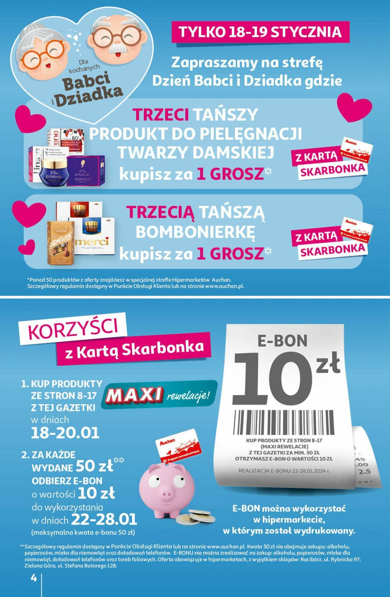 Auchan Ceny w dół Część 3 Hipermarket Gazetka ważna od 18.01.2024 do 24.01.2024 strona 4