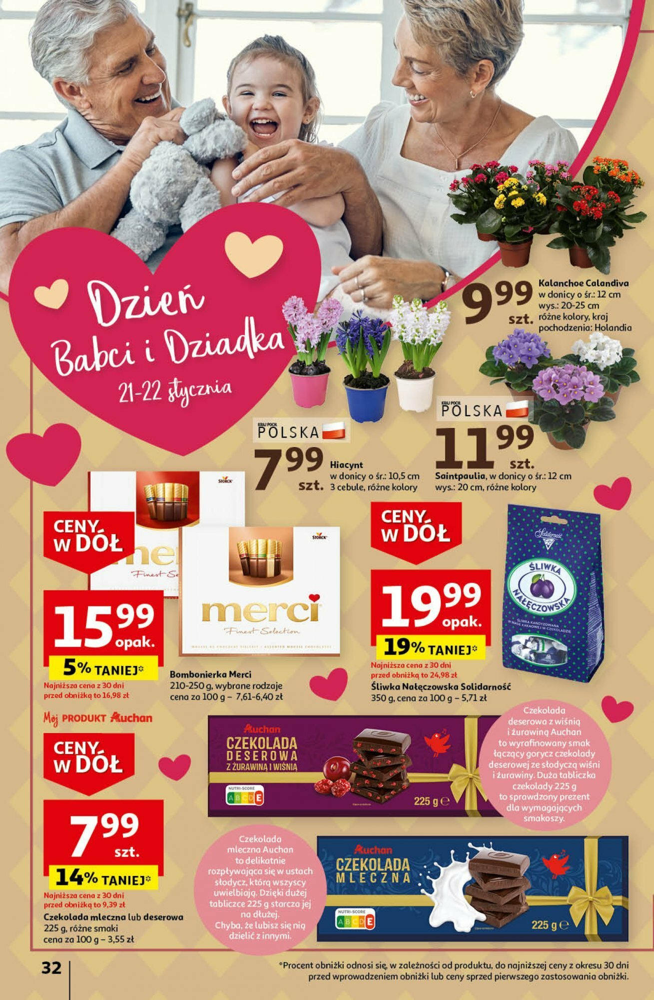 Auchan Ceny w dół Część 3 Hipermarket Gazetka ważna od 18.01.2024 do 24.01.2024 strona 32