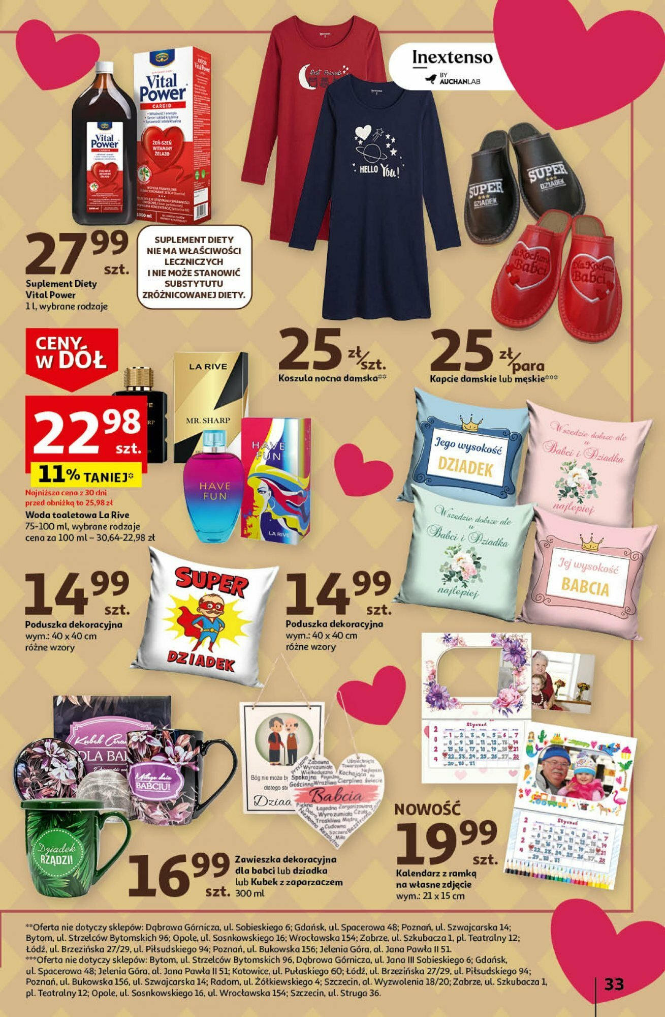 Auchan Ceny w dół Część 3 Hipermarket Gazetka ważna od 18.01.2024 do 24.01.2024 strona 33
