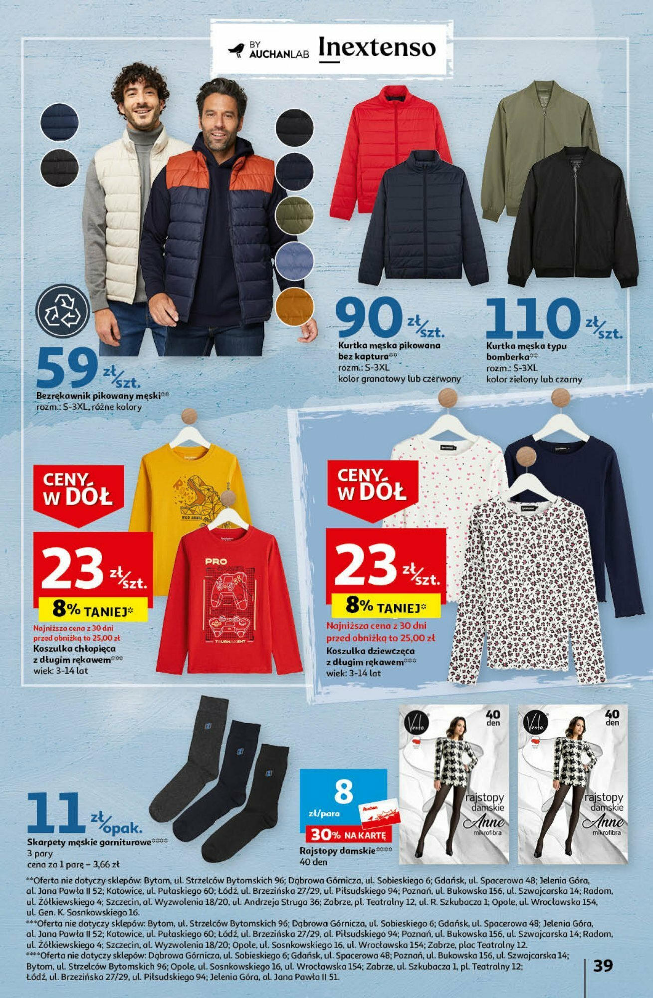 Auchan Ceny w dół Część 3 Hipermarket Gazetka ważna od 18.01.2024 do 24.01.2024 strona 39