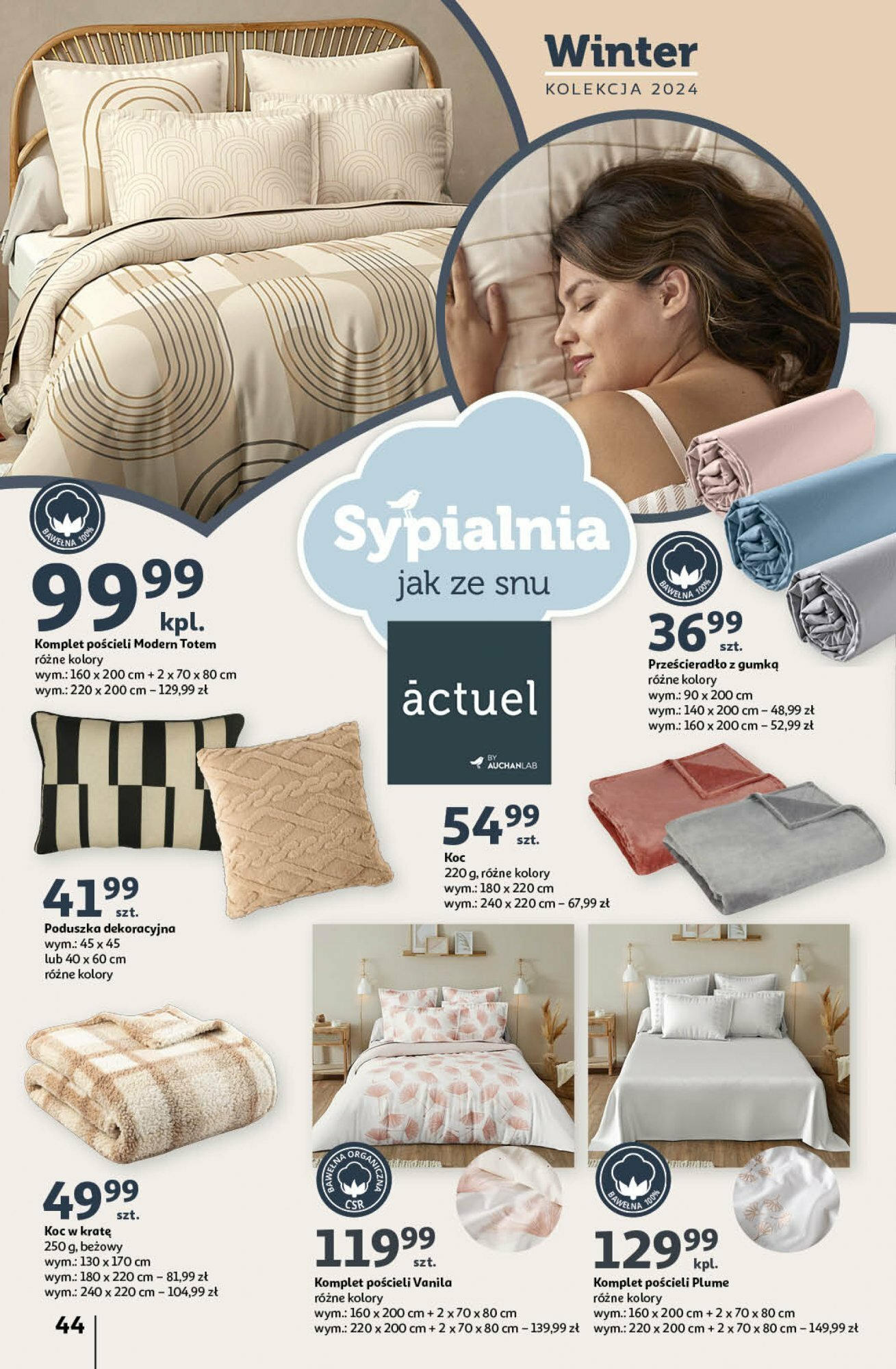Auchan Ceny w dół Część 3 Hipermarket Gazetka ważna od 18.01.2024 do 24.01.2024 strona 44