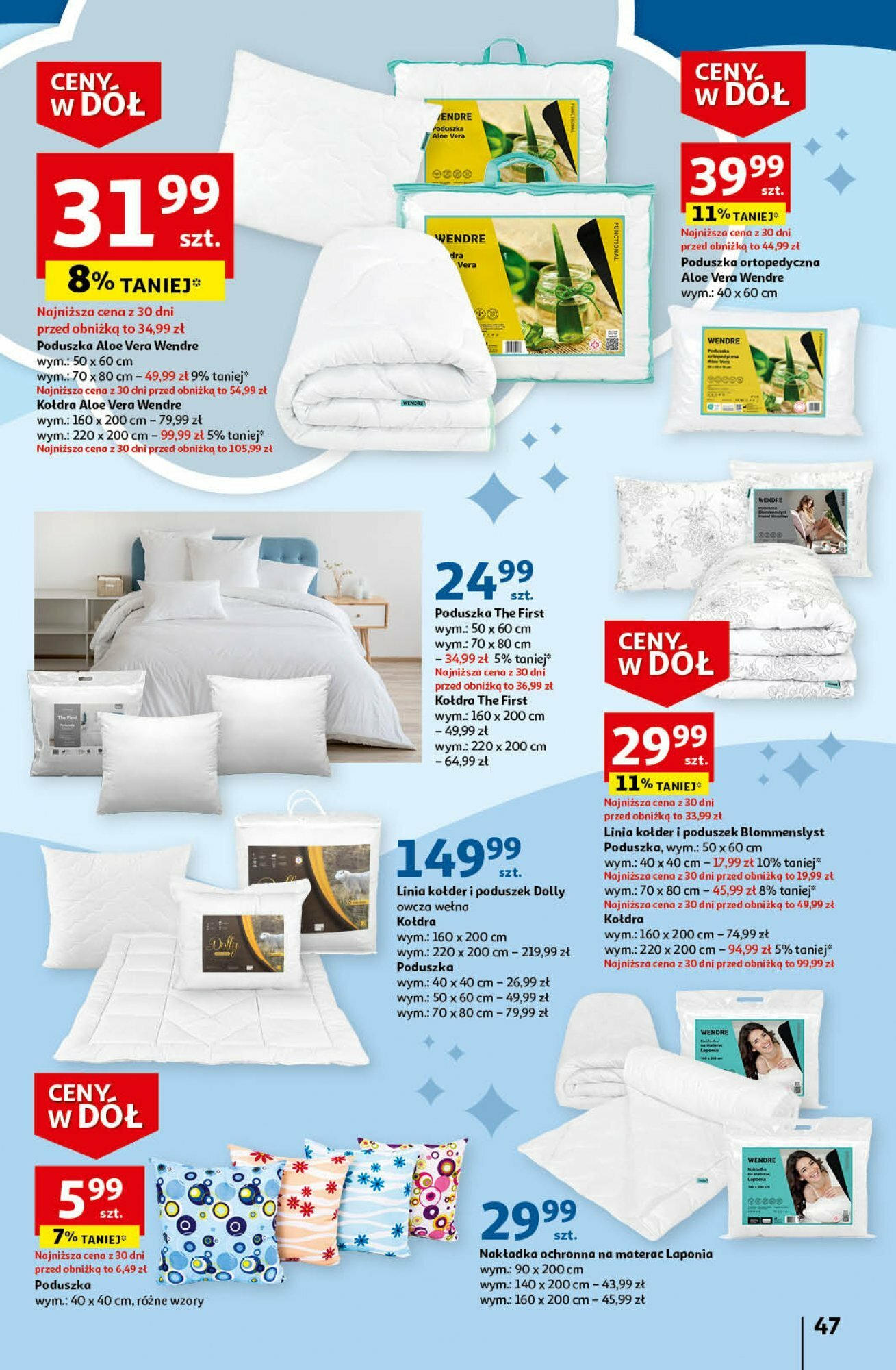 Auchan Ceny w dół Część 3 Hipermarket Gazetka ważna od 18.01.2024 do 24.01.2024 strona 47