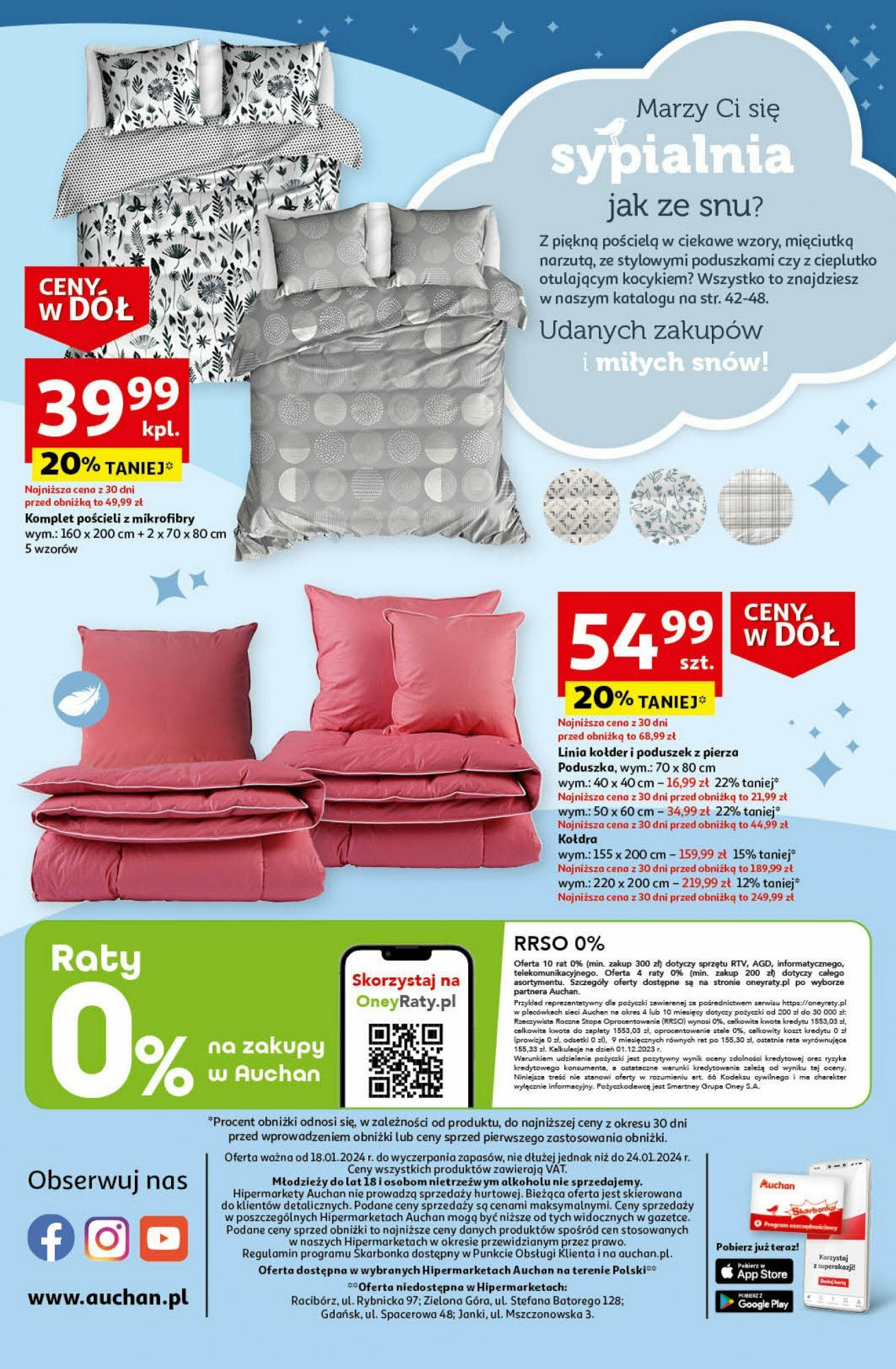 Auchan Ceny w dół Część 3 Hipermarket Gazetka ważna od 18.01.2024 do 24.01.2024 strona 48