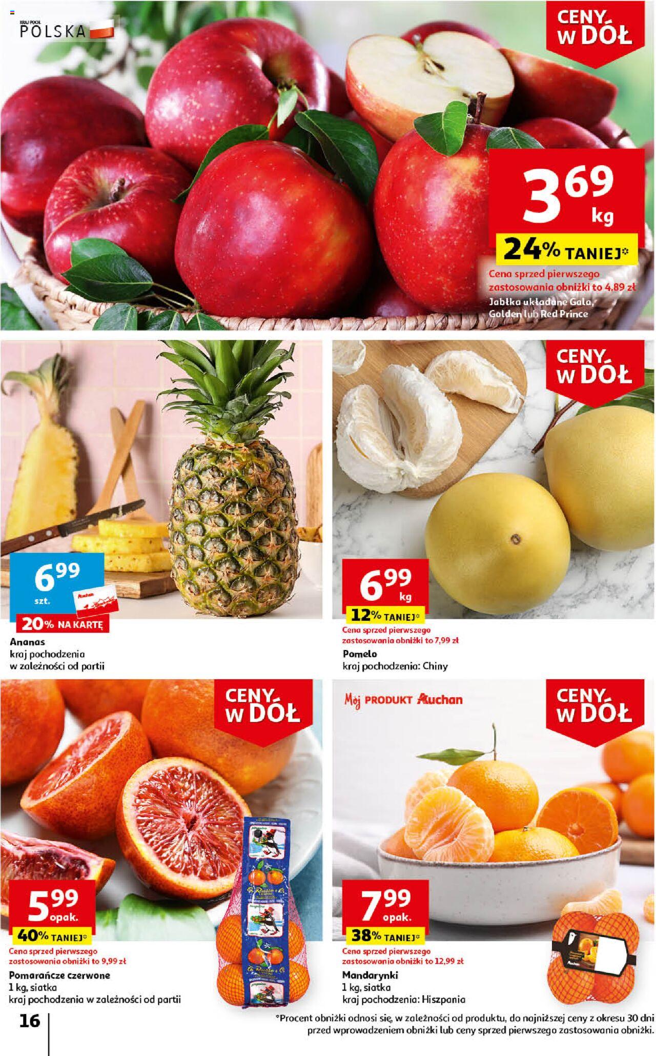 Auchan Ceny w dół Część 4 Hipermarket Gazetka ważna od 25.01.2024 do 31.01.2024 strona 16