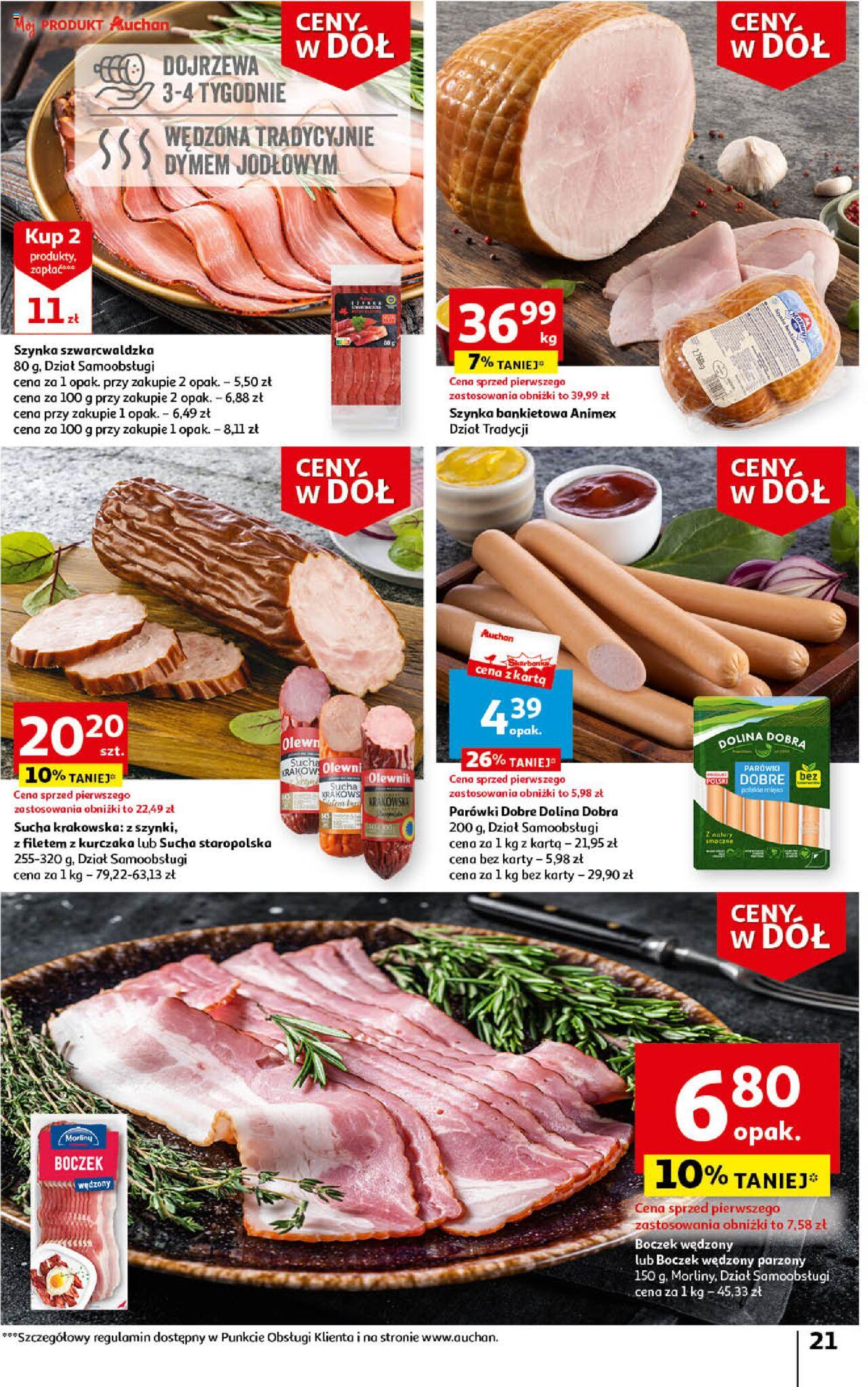 Auchan Ceny w dół Część 4 Hipermarket Gazetka ważna od 25.01.2024 do 31.01.2024 strona 21