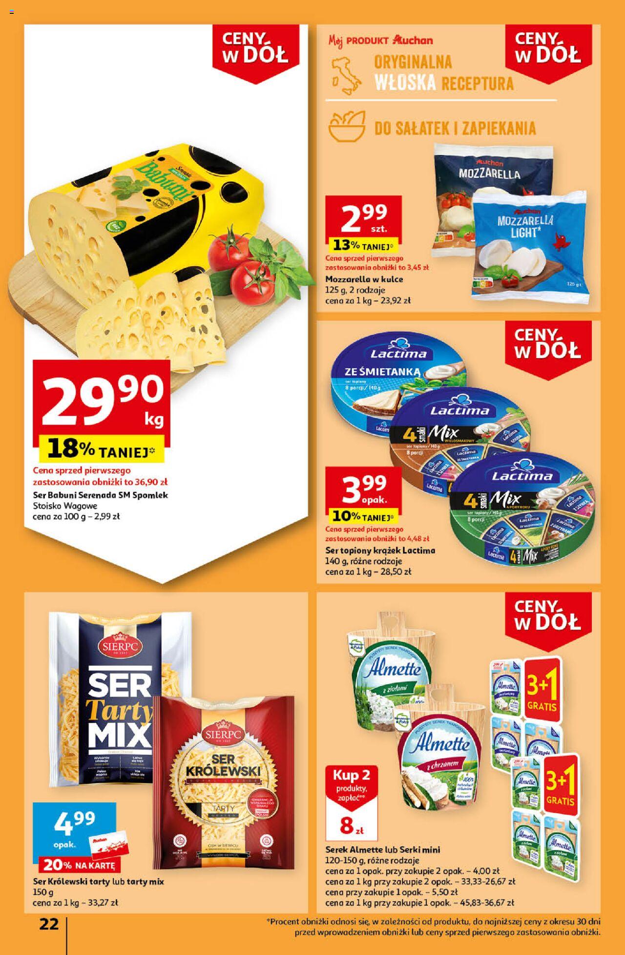 Auchan Ceny w dół Część 4 Hipermarket Gazetka ważna od 25.01.2024 do 31.01.2024 strona 22