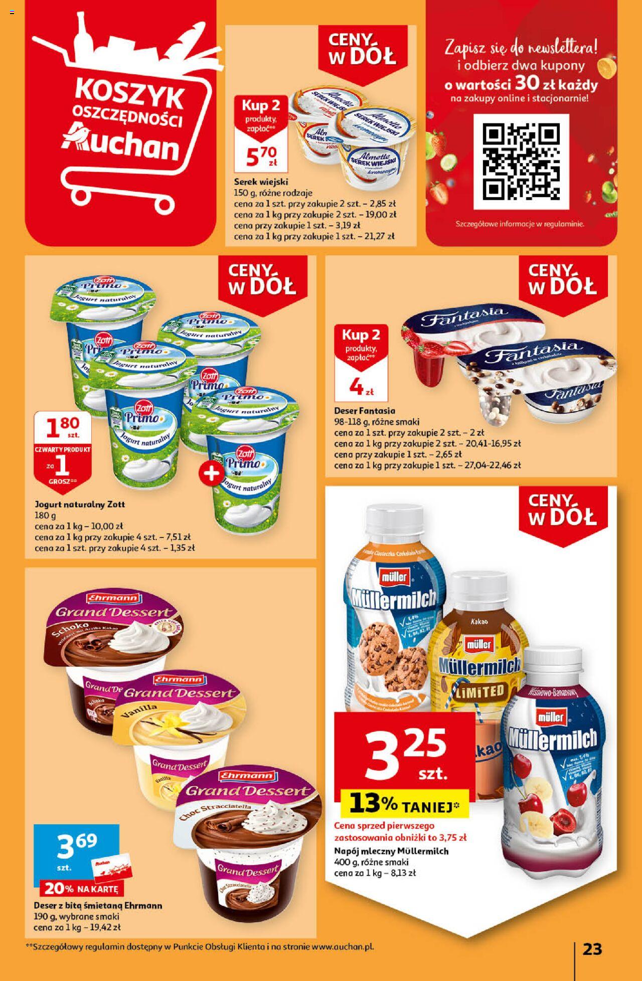 Auchan Ceny w dół Część 4 Hipermarket Gazetka ważna od 25.01.2024 do 31.01.2024 strona 23