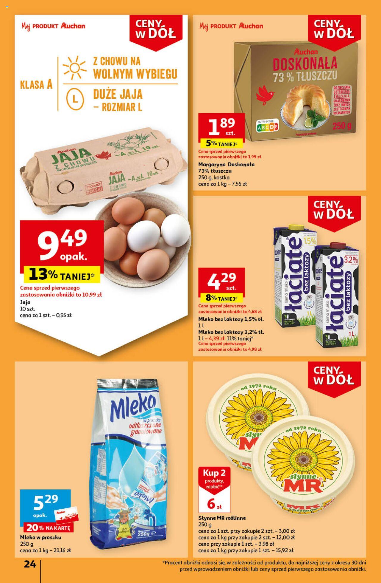 Auchan Ceny w dół Część 4 Hipermarket Gazetka ważna od 25.01.2024 do 31.01.2024 strona 24