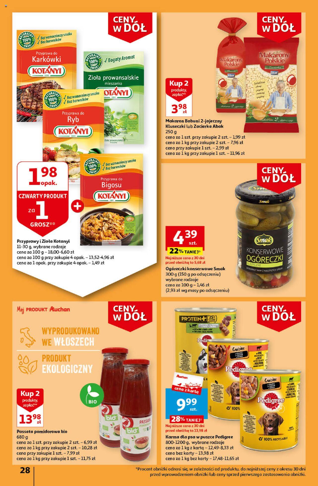 Auchan Ceny w dół Część 4 Hipermarket Gazetka ważna od 25.01.2024 do 31.01.2024 strona 28