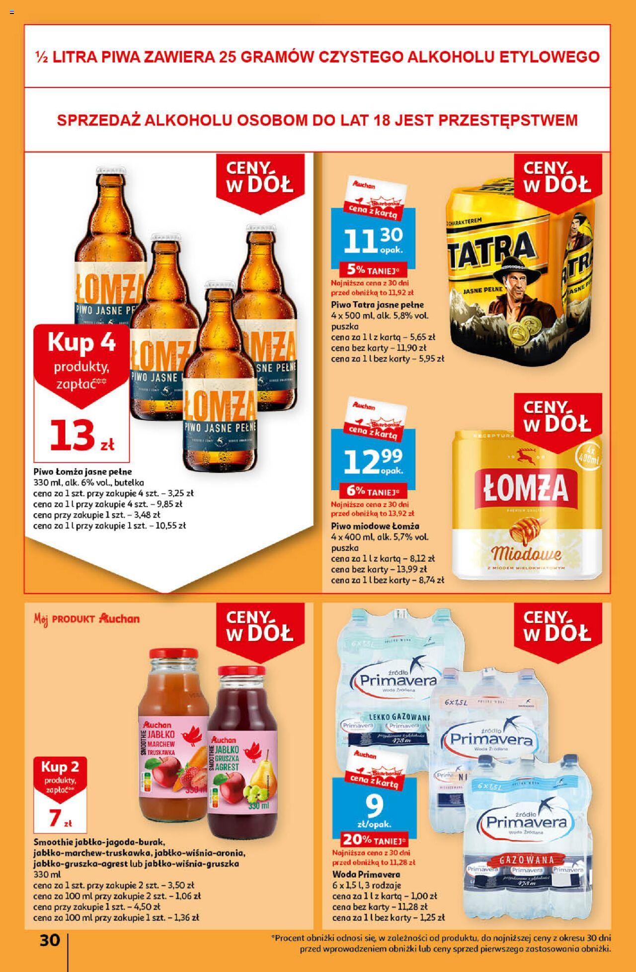 Auchan Ceny w dół Część 4 Hipermarket Gazetka ważna od 25.01.2024 do 31.01.2024 strona 30