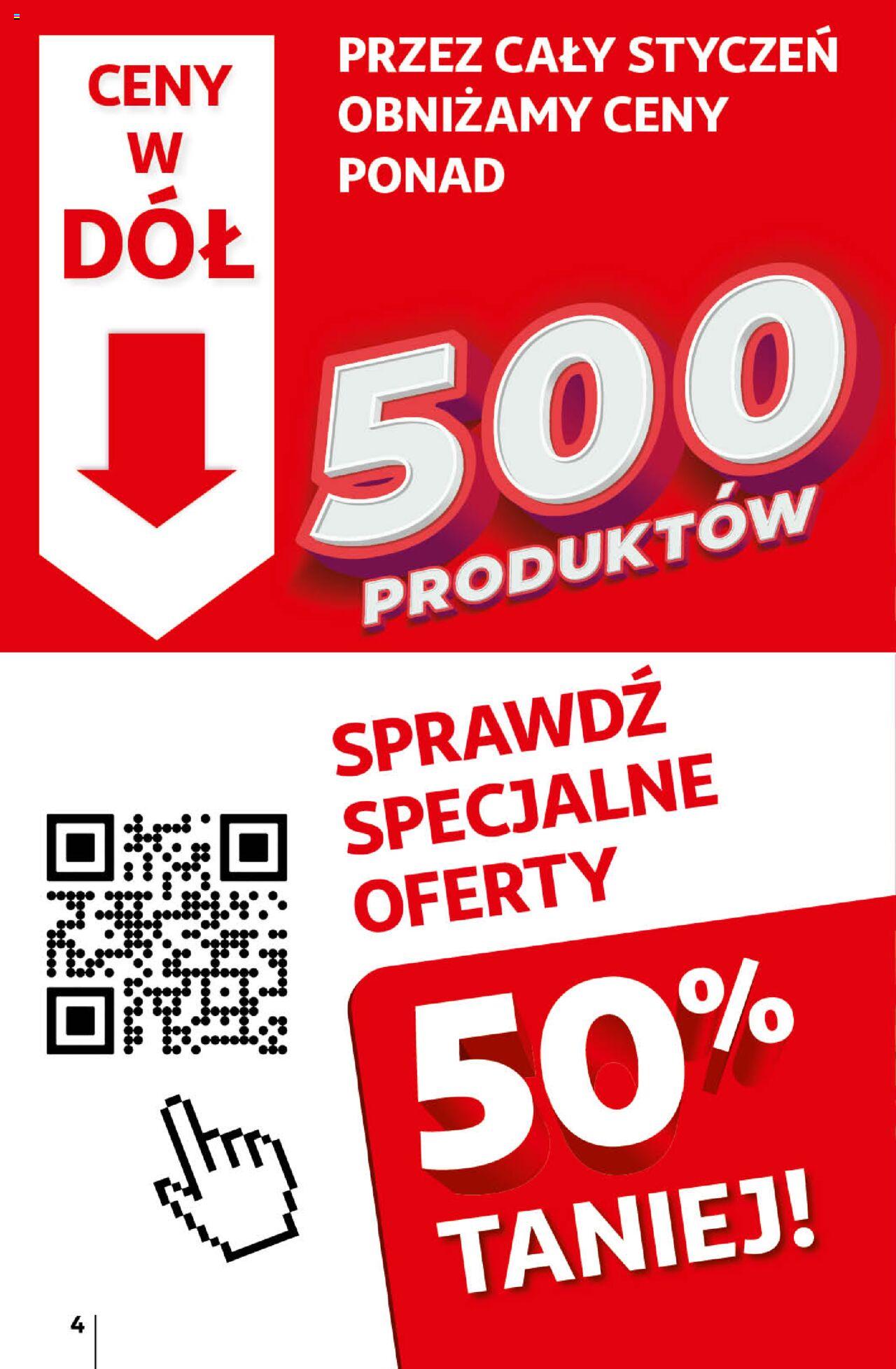 Auchan Ceny w dół Część 4 Hipermarket Gazetka ważna od 25.01.2024 do 31.01.2024 strona 4