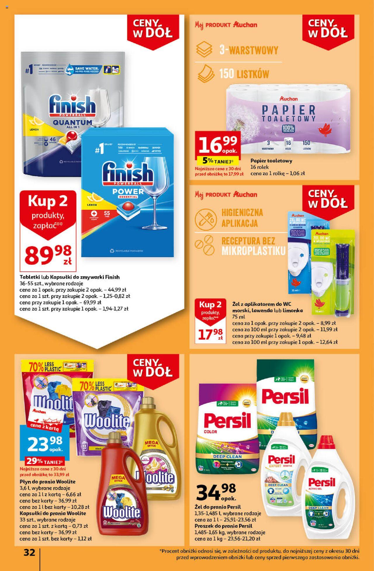 Auchan Ceny w dół Część 4 Hipermarket Gazetka ważna od 25.01.2024 do 31.01.2024 strona 32