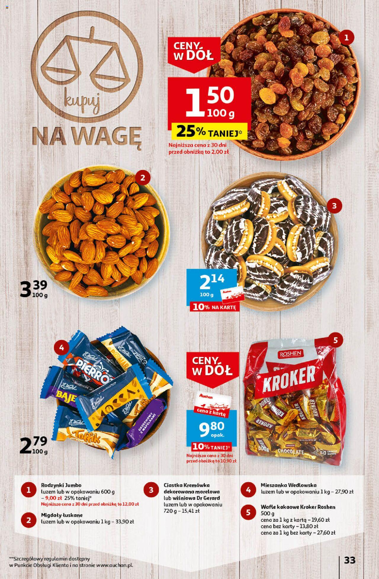 Auchan Ceny w dół Część 4 Hipermarket Gazetka ważna od 25.01.2024 do 31.01.2024 strona 33