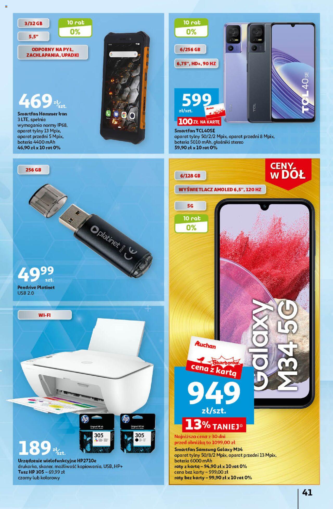 Auchan Ceny w dół Część 4 Hipermarket Gazetka ważna od 25.01.2024 do 31.01.2024 strona 41