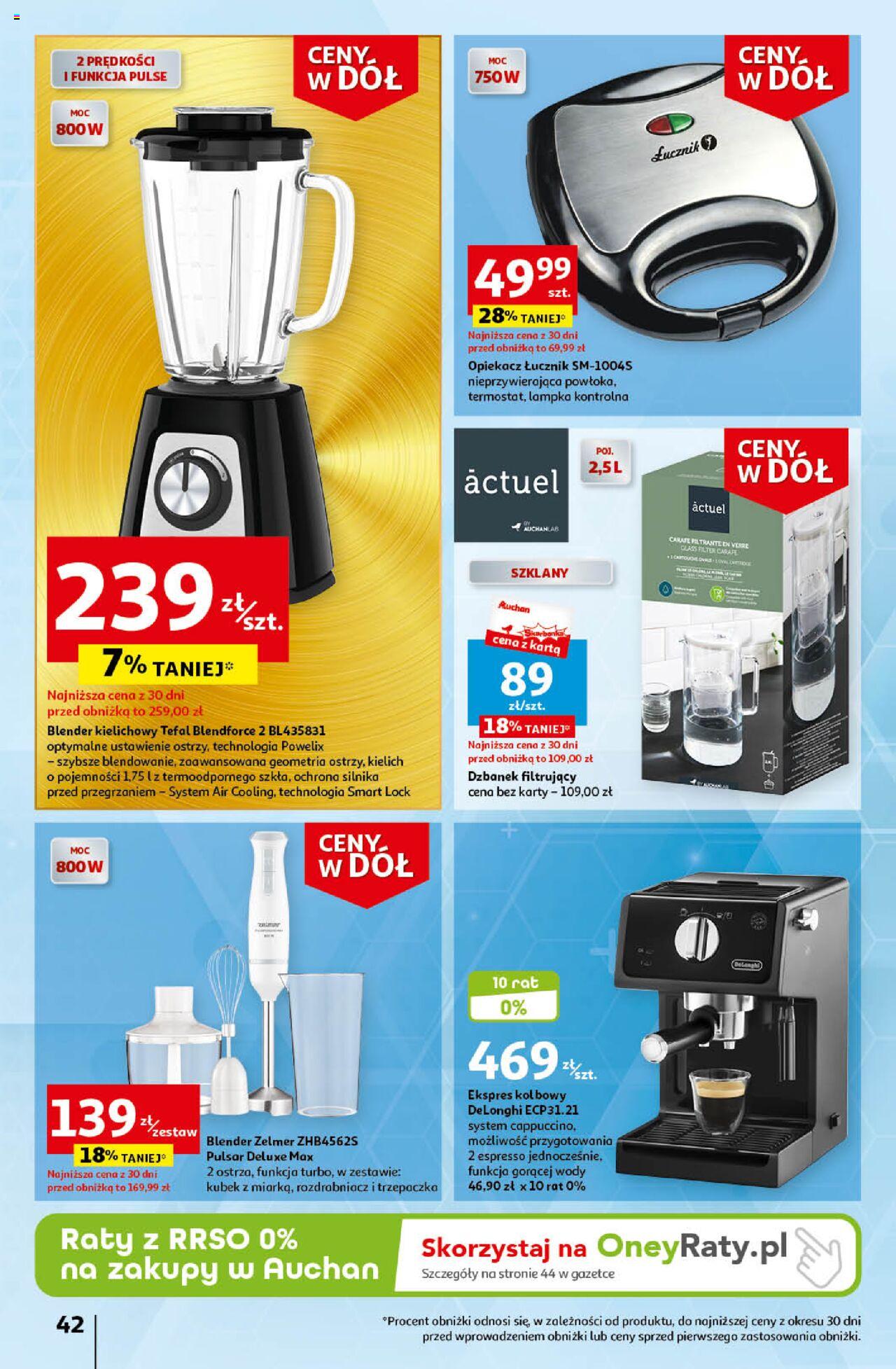Auchan Ceny w dół Część 4 Hipermarket Gazetka ważna od 25.01.2024 do 31.01.2024 strona 42