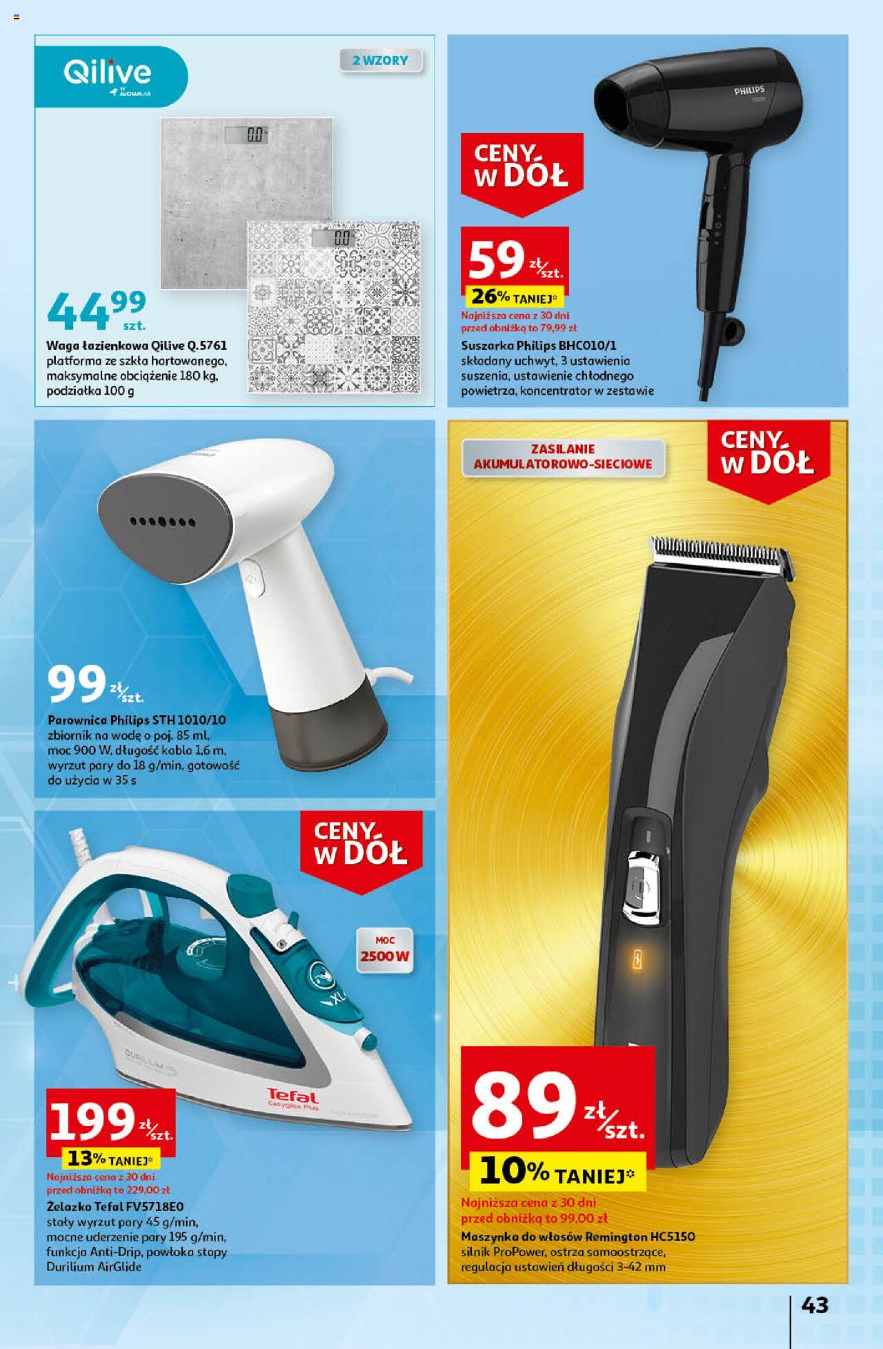 Auchan Ceny w dół Część 4 Hipermarket Gazetka ważna od 25.01.2024 do 31.01.2024 strona 43