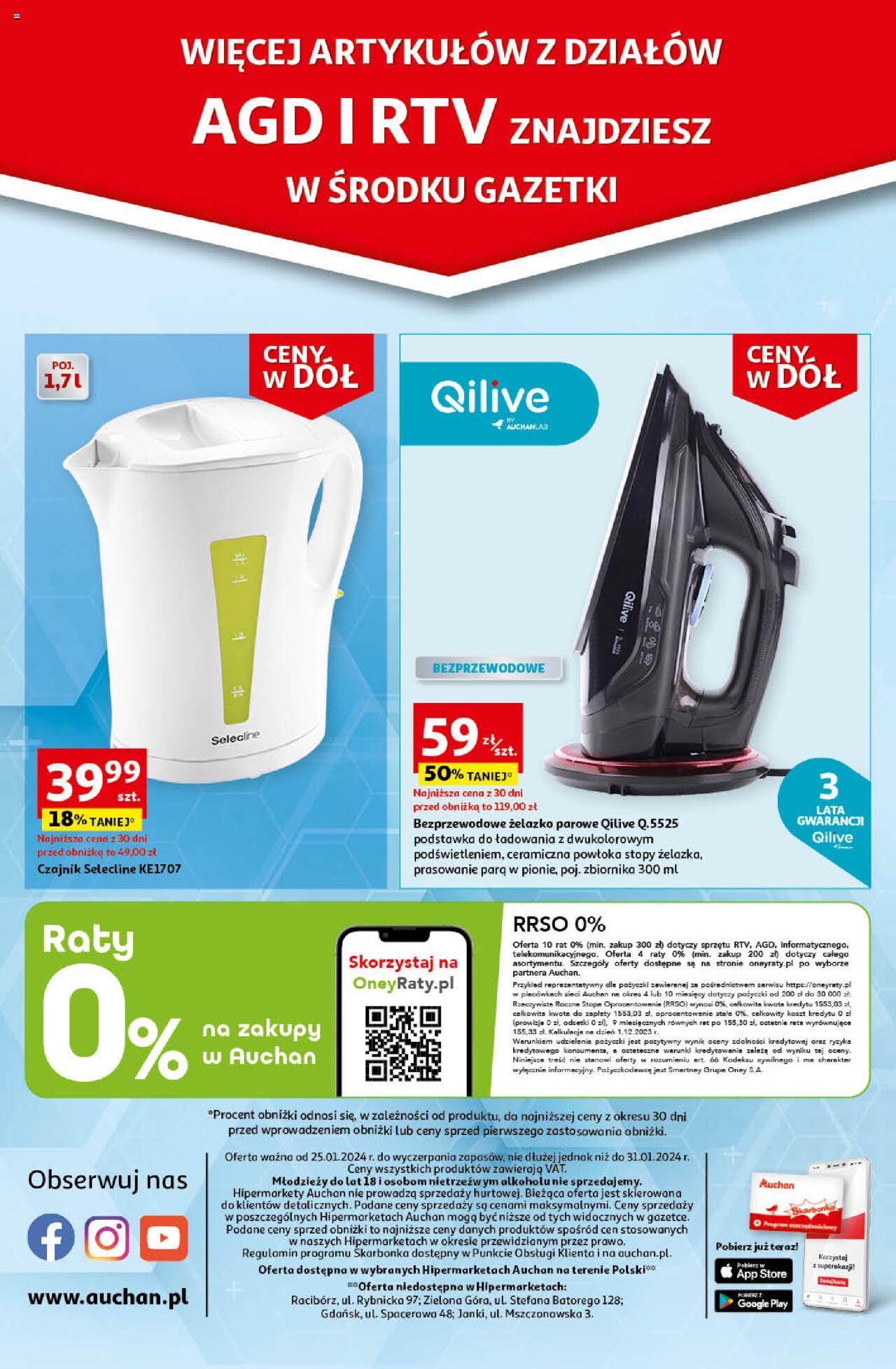 Auchan Ceny w dół Część 4 Hipermarket Gazetka ważna od 25.01.2024 do 31.01.2024 strona 44
