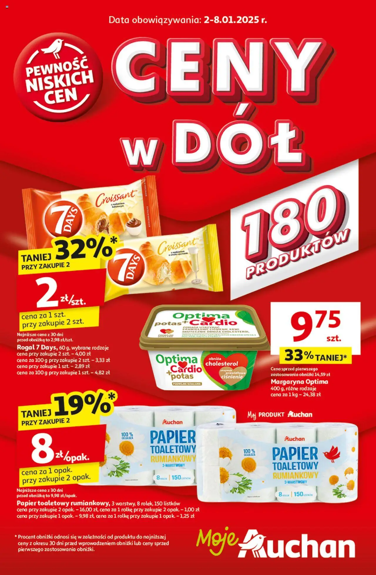 Auchan Ceny w dół  Gazetka ważna od 02.01.2025 do 08.01.2025 strona 1