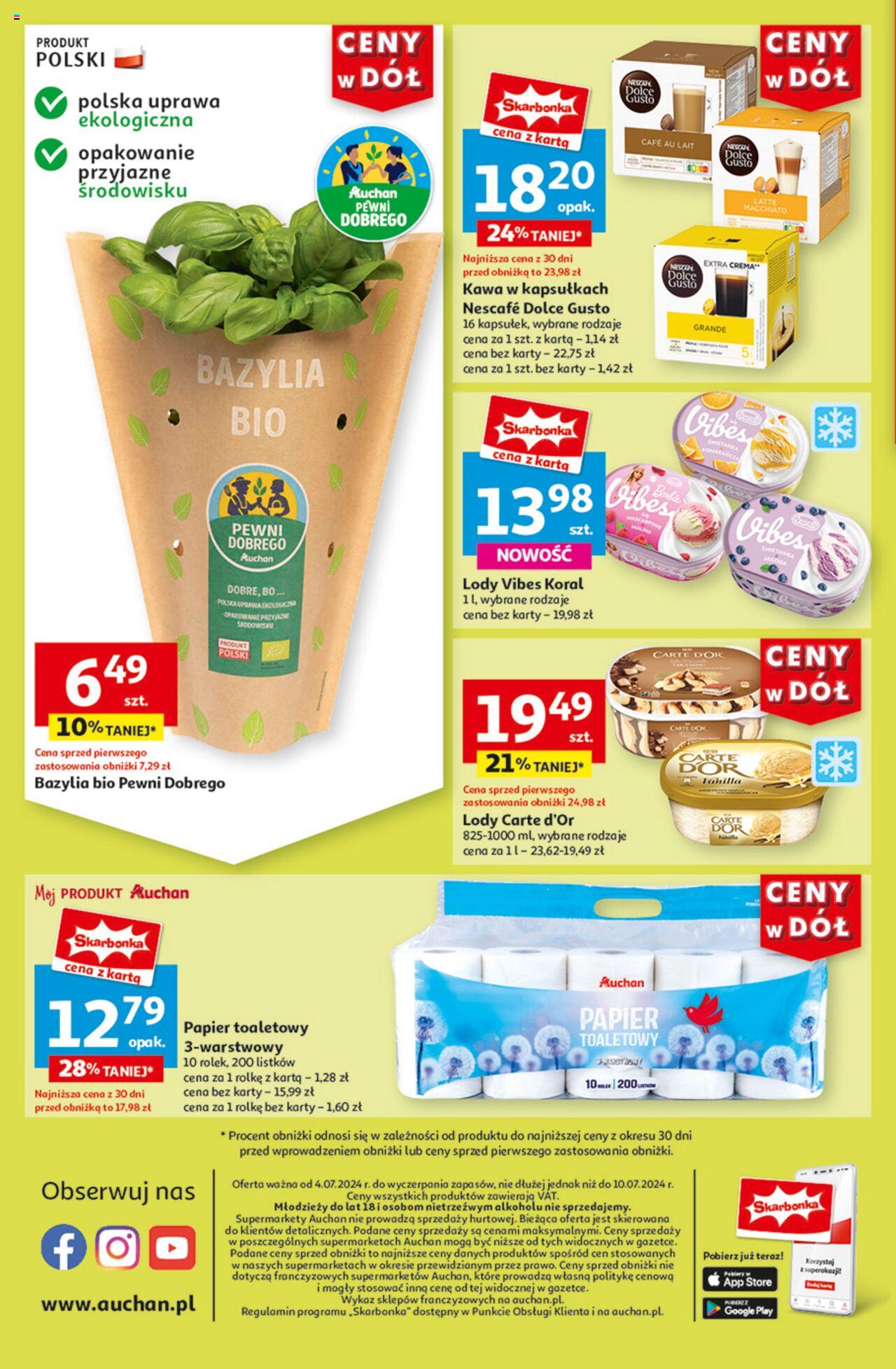 Auchan Ceny w dół Gazetka ważna od 04.07.2024 do 10.07.2024 strona 10