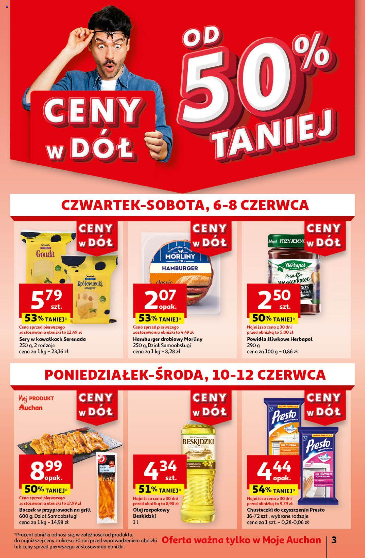 Auchan Ceny w dół Gazetka ważna od  06.06.2024 do 12.06.2024 strona 3
