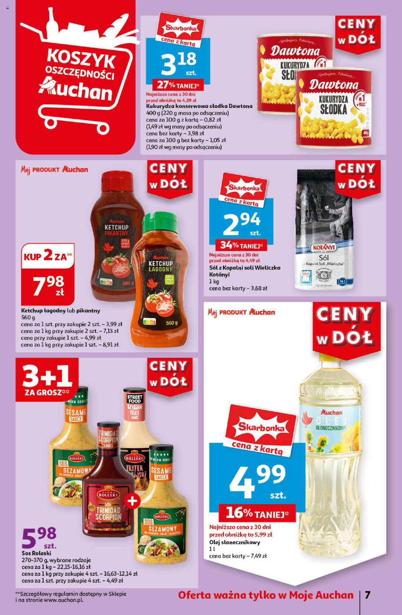 Auchan Ceny w dół Gazetka ważna od  06.06.2024 do 12.06.2024 strona 7