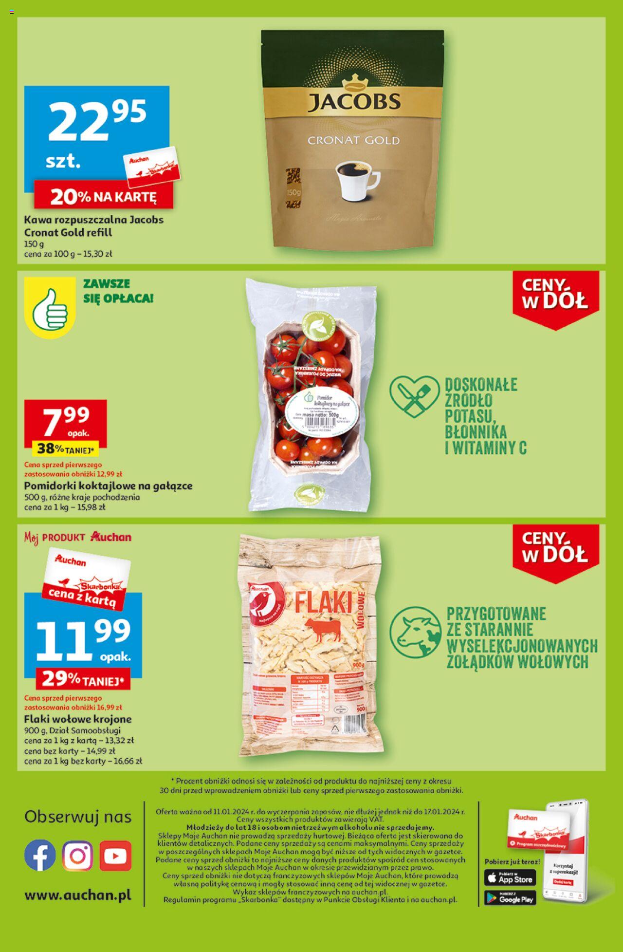 Auchan Ceny w dół Gazetka ważna od 11.01.2024 do 17.01.2024 strona 4