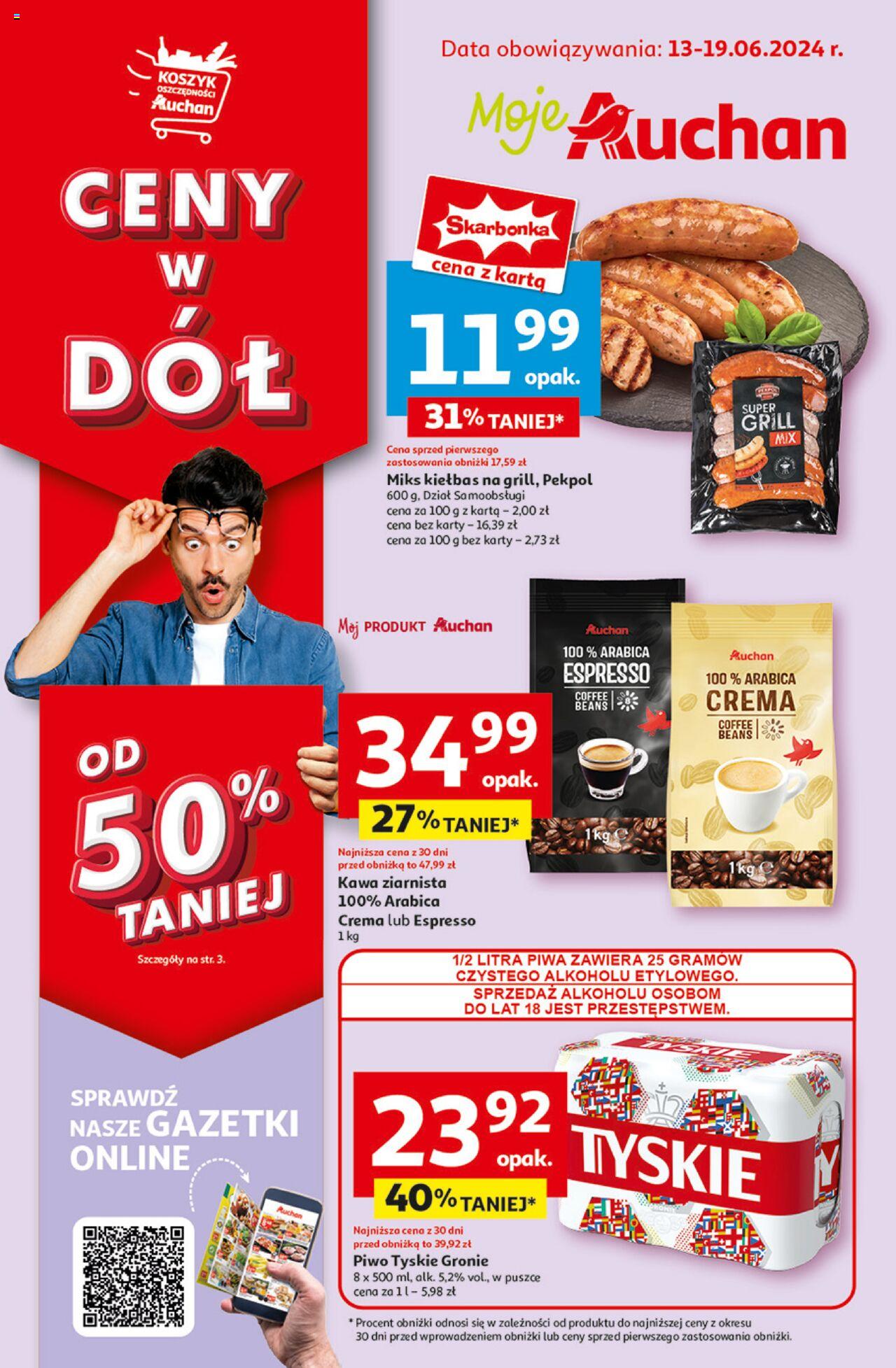 Auchan Ceny w dół Gazetka ważna od 13.06.2024 do 19.06.2024 strona 1