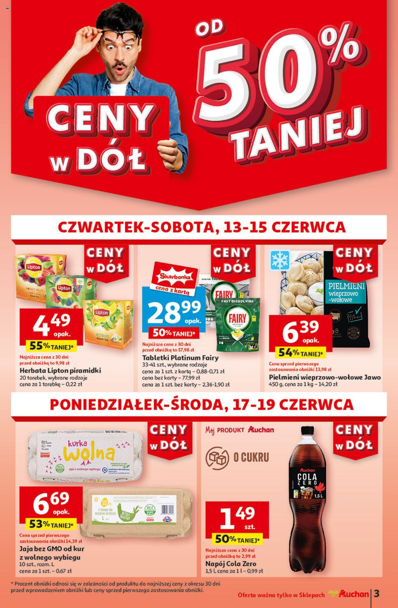 Auchan Ceny w dół Gazetka ważna od 13.06.2024 do 19.06.2024 strona 3