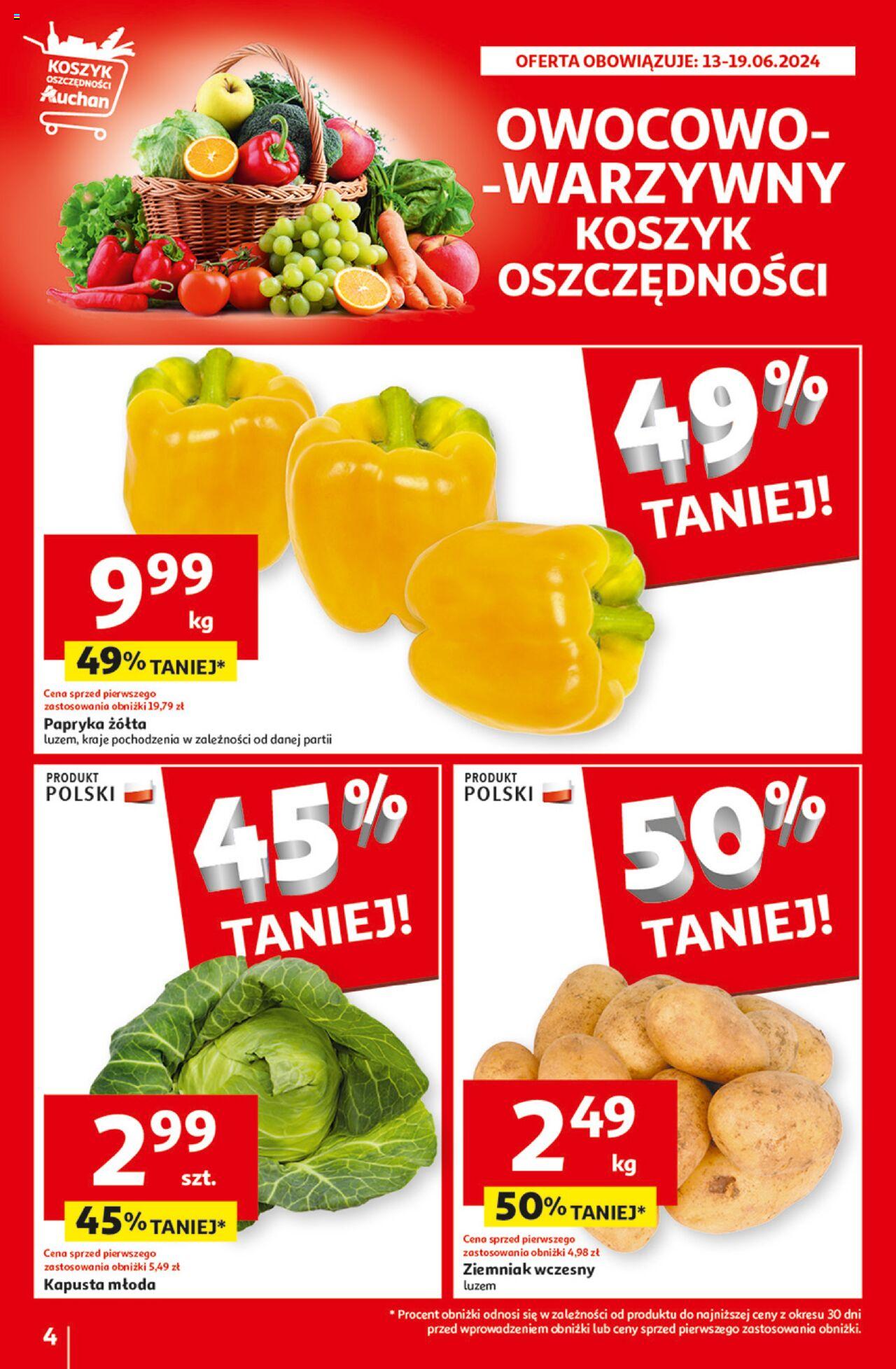 Auchan Ceny w dół Gazetka ważna od 13.06.2024 do 19.06.2024 strona 4